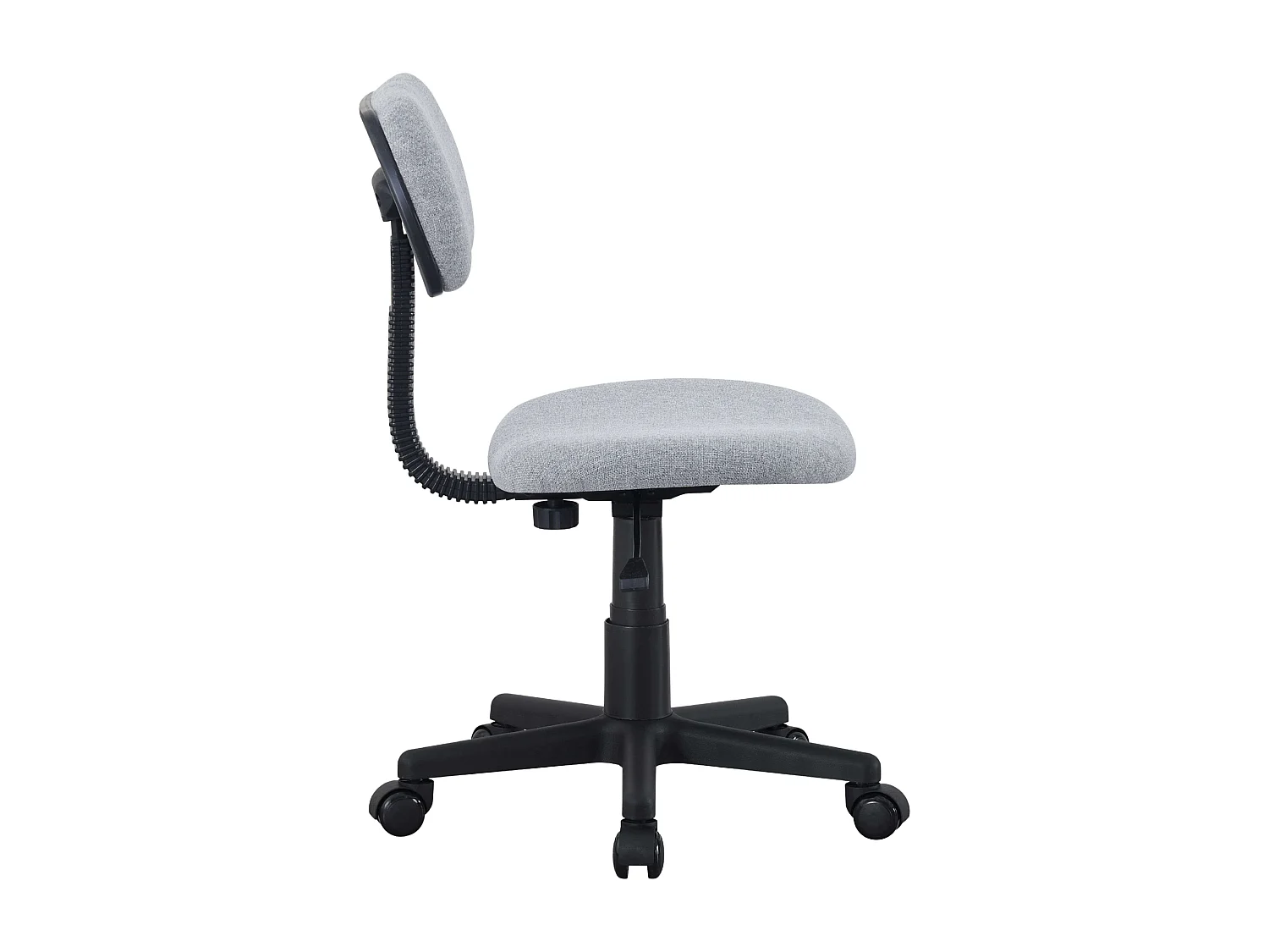 Cadeira de escritório giratória Lucky Studio, cinza, altura ajustável de 75 a 87 cm