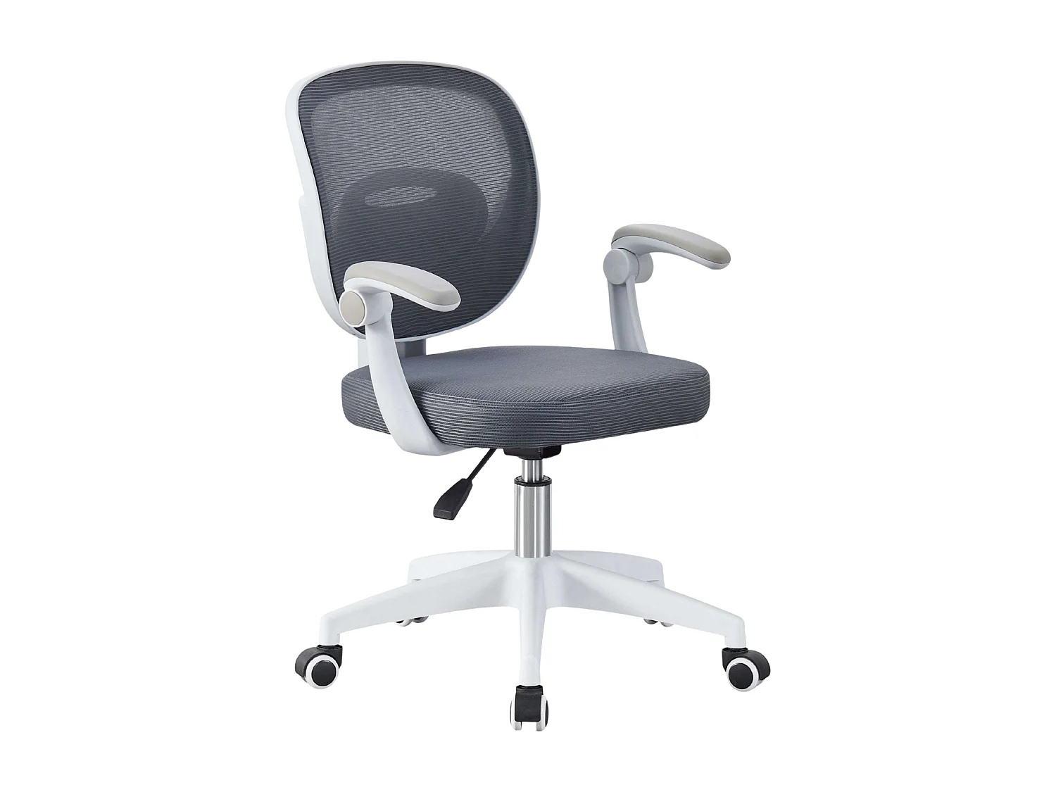 Cadeira de escritório juvenil Blaki na cor cinza, 82x59x48 cm