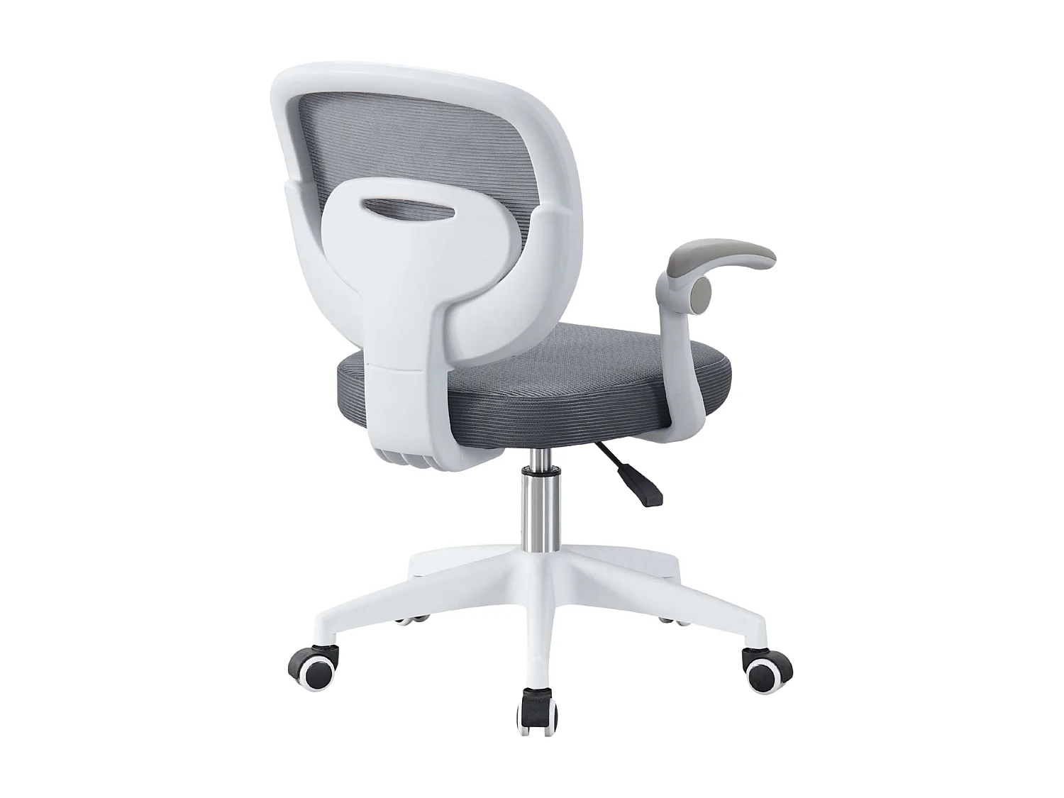 Cadeira de escritório juvenil Blaki na cor cinza, 82x59x48 cm