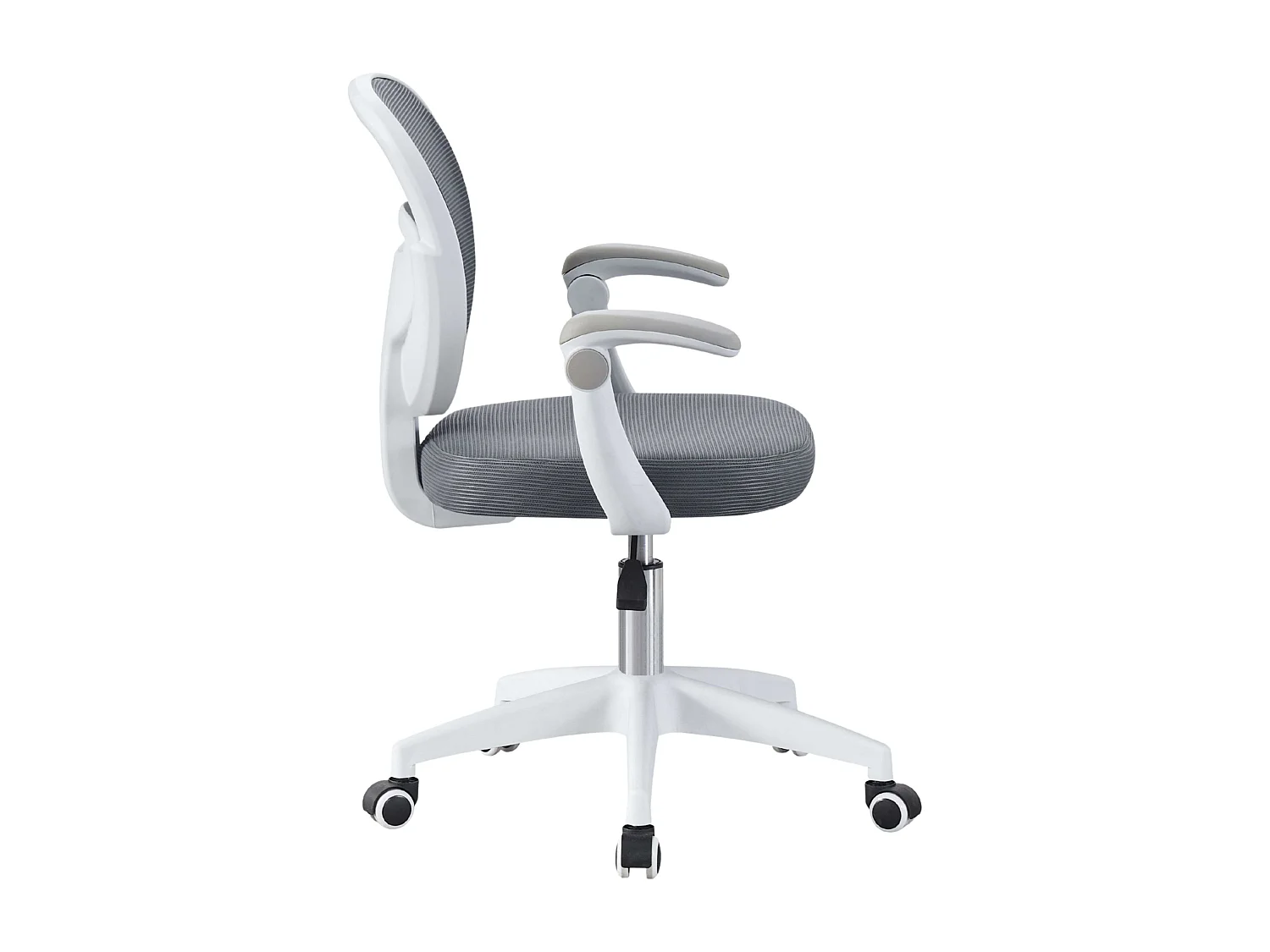 Cadeira de escritório juvenil Blaki na cor cinza, 82x59x48 cm