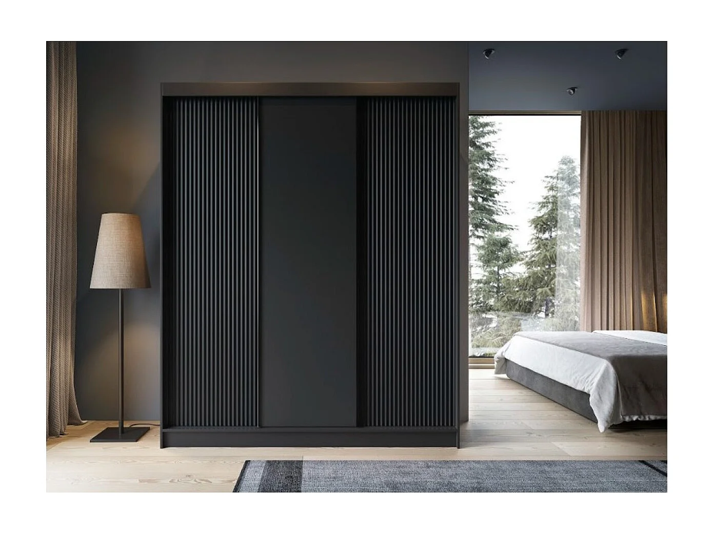 Penderie Nero Basic XL (180cm)/Noir