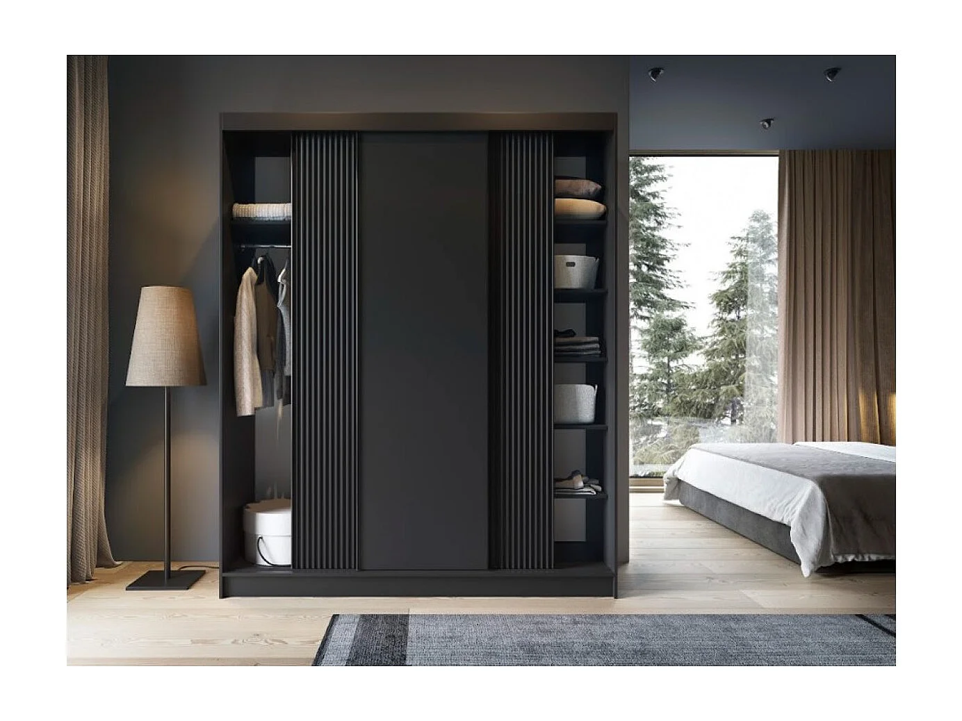 Penderie Nero Basic XL (180cm)/Noir