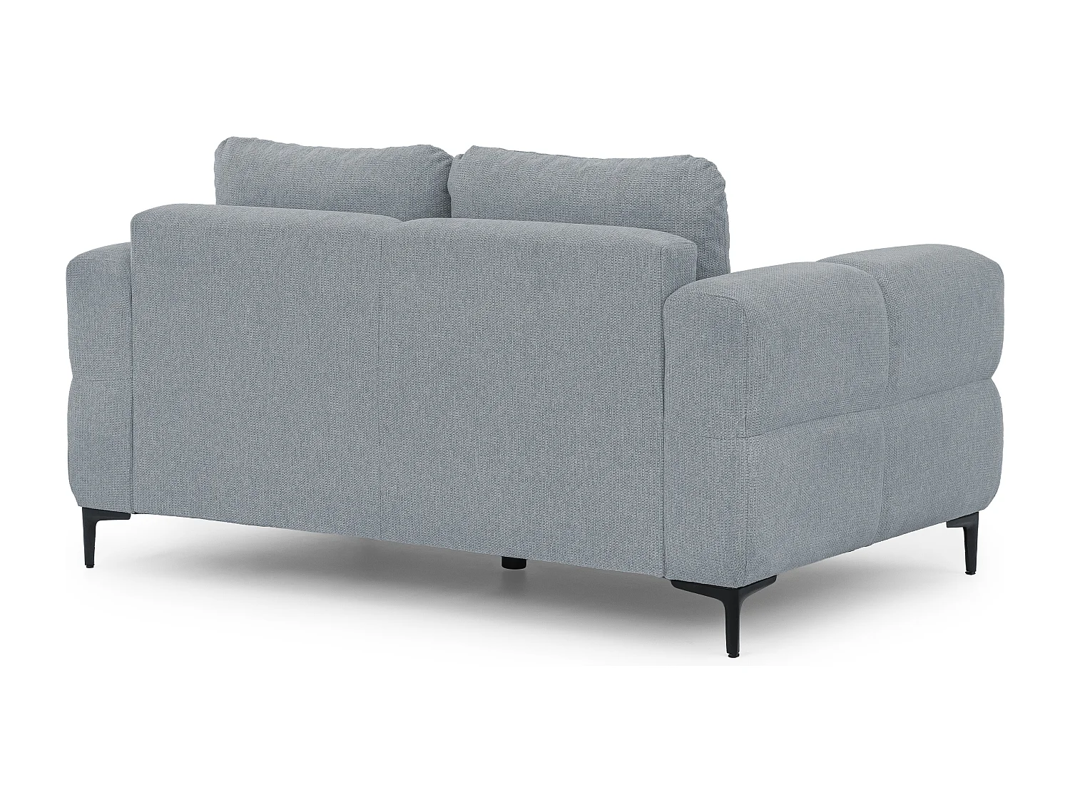 Canapé 2 places au style bubble en tissu structuré gris doux CARDEA