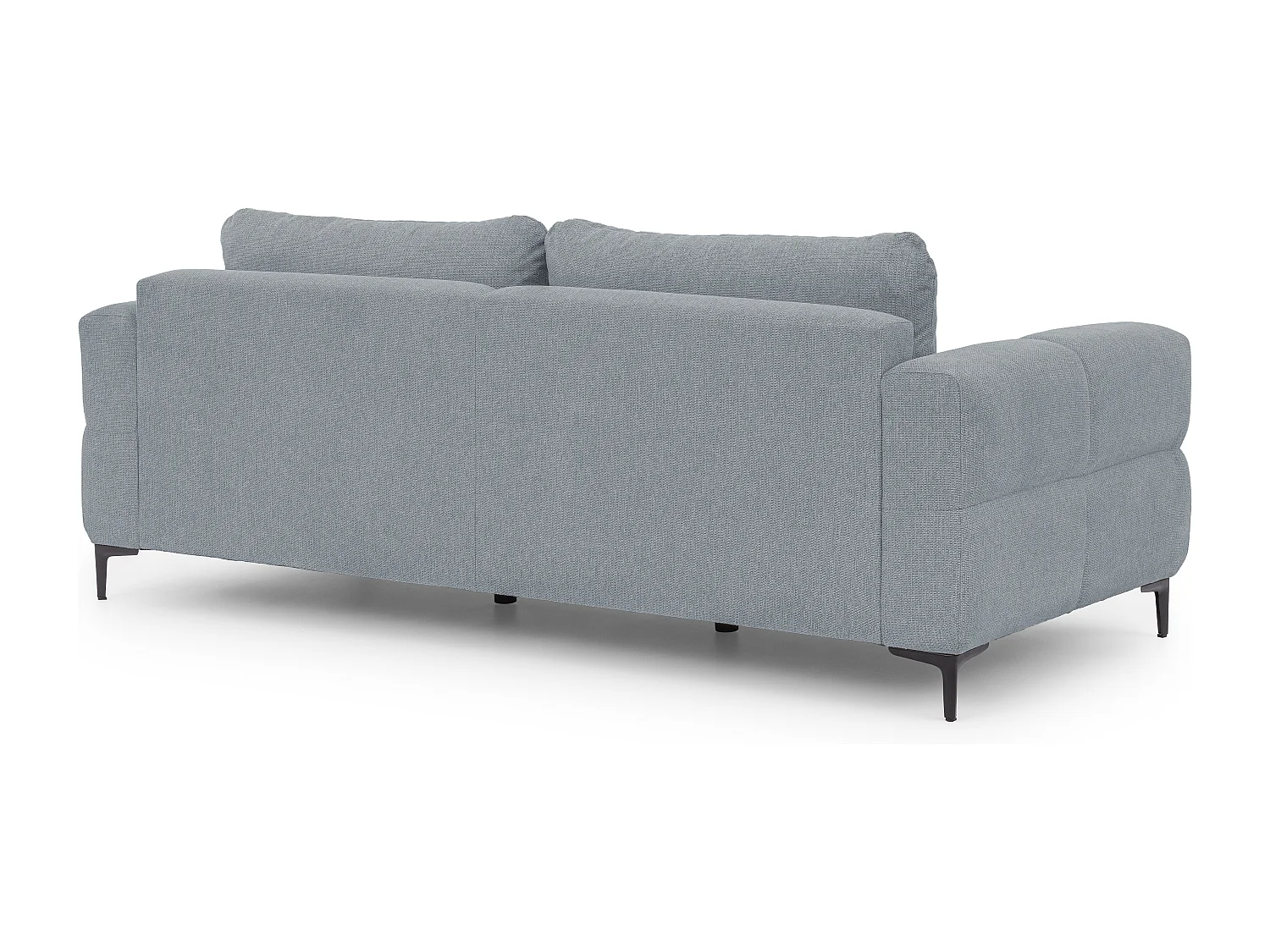 Canapé 3 places au style bubble en tissu structuré gris doux CARDEA