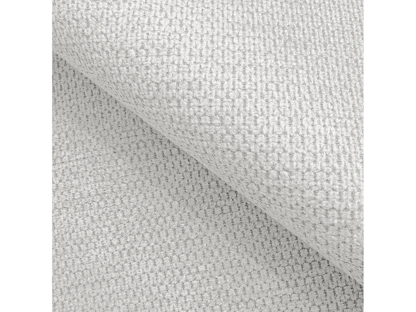 Ensemble de canapés 3+2 (3 places et 2 places) au design bubble en tissu texturé doux de couleur crème CARDEA