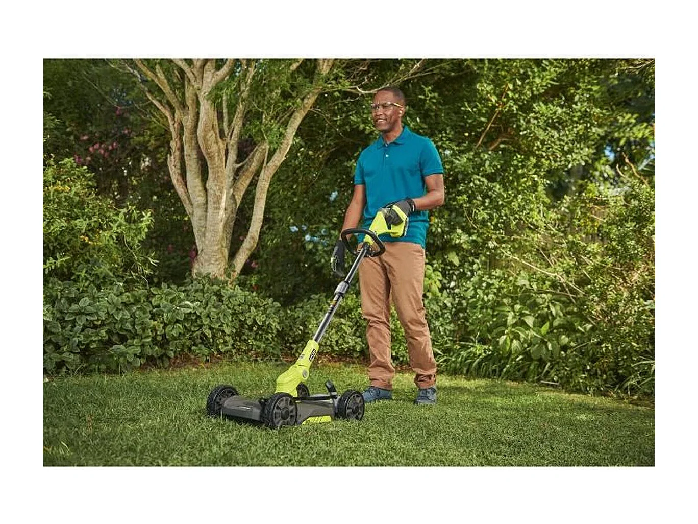 Tondeuse autotractée RYOBI RY18LMC30A-120 - 18V - Lageur de coupe 30cm - Fonction mulching - Batterie lithium + chargeur fourni