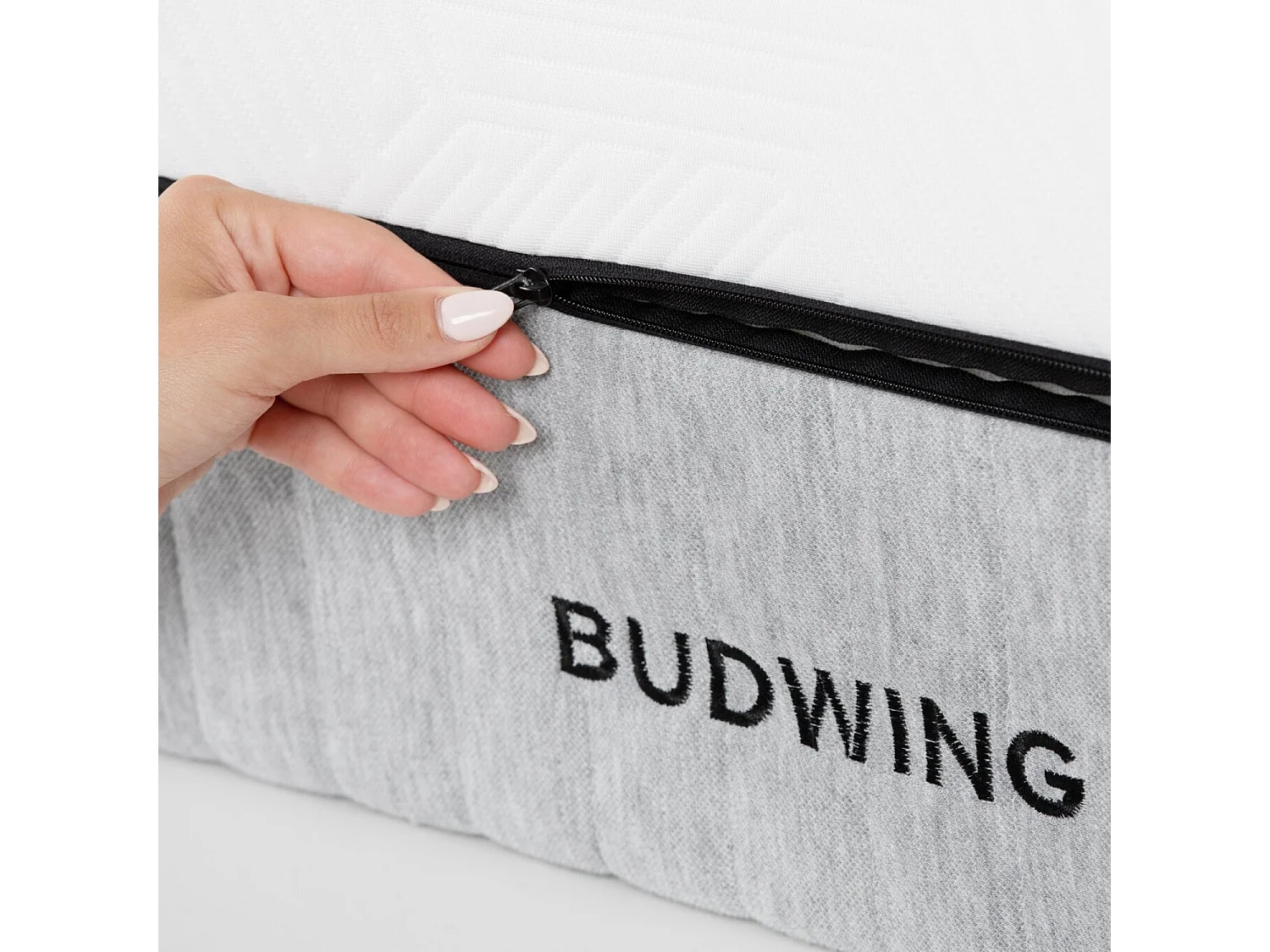 BUDWING Matelas Ergopressure 140x200 cm avec Mousse à Mémoire de Forme Profilée à Haute Densité avec Zonage