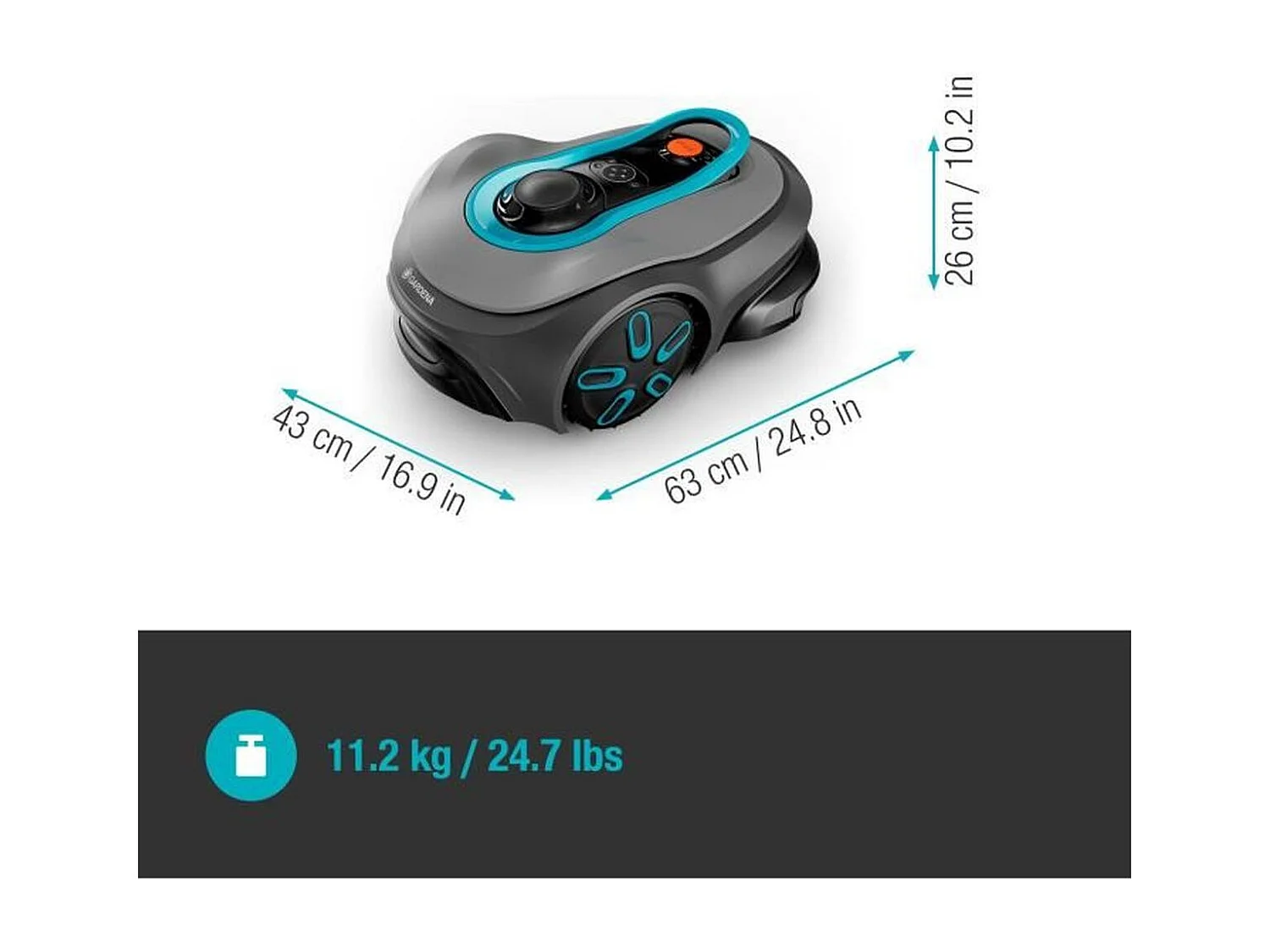 Tondeuse robot - GARDENA - Smart SILENO Free 1500 - Sans câbles périphériques - Surface 1500 m² - Inclus smart Gateway