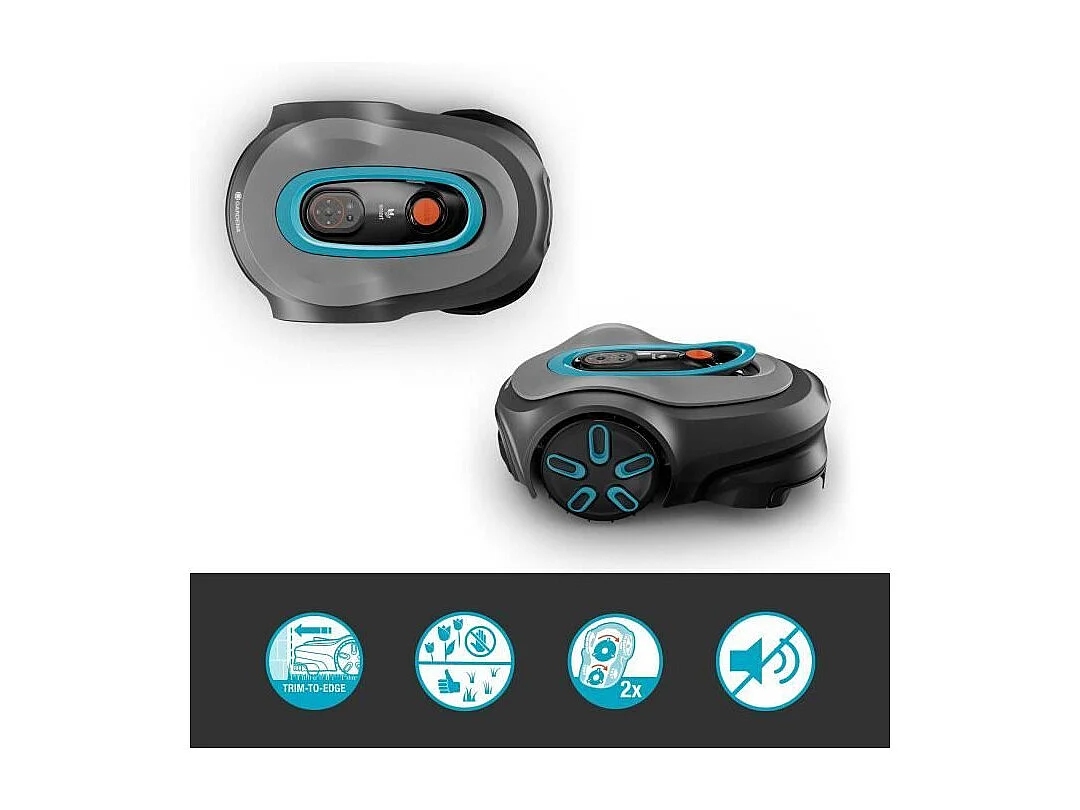 Tondeuse robot - GARDENA - Smart SILENO max 1500 - Surface 1500 m² - DuoConnect - Bluetooth - Tonte des bordures