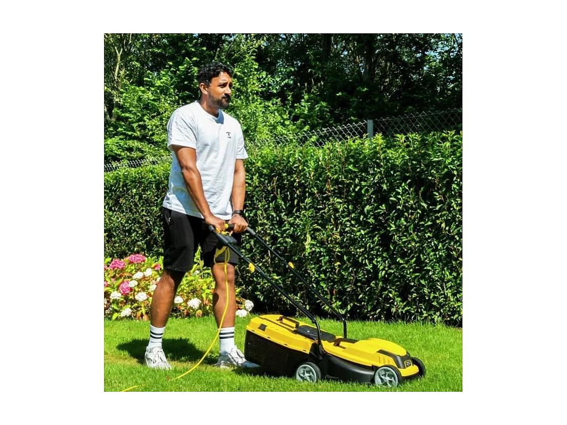 Tondeuse a gazon électrique - POWERPLUS - POWEG62205 - 1300 W - 320 mm Ø - Avec ramassage et éjection arriere