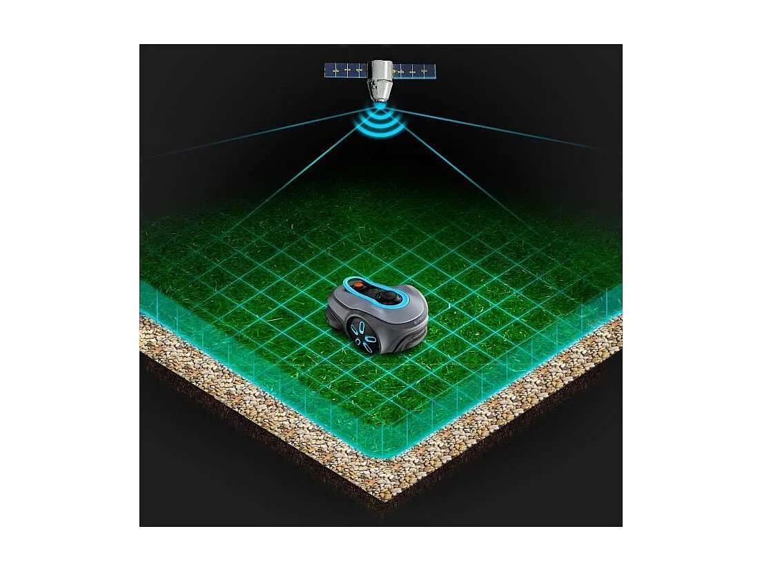 Tondeuse robot - GARDENA - Smart SILENO Free 1200 - Sans câbles périphériques - Surface 1200 m² - Inclus smart Gateway