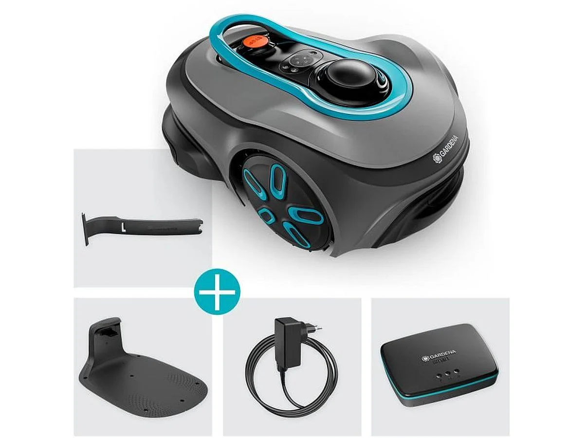 Tondeuse robot - GARDENA - Smart SILENO Free 1200 - Sans câbles périphériques - Surface 1200 m² - Inclus smart Gateway