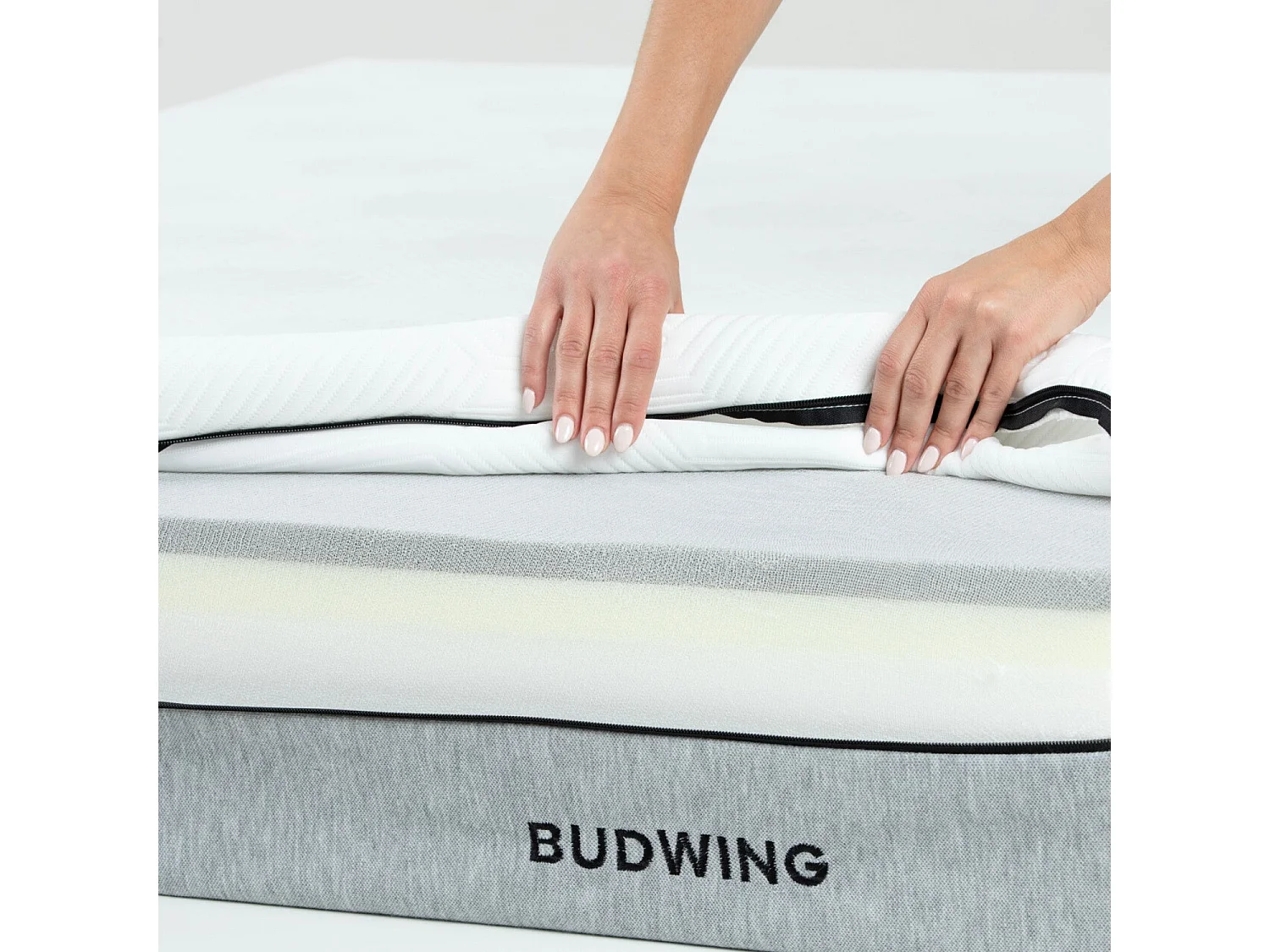 BUDWING Matelas Energize 90x190 cm avec Mousse à Mémoire de Forme à Haute Résilience