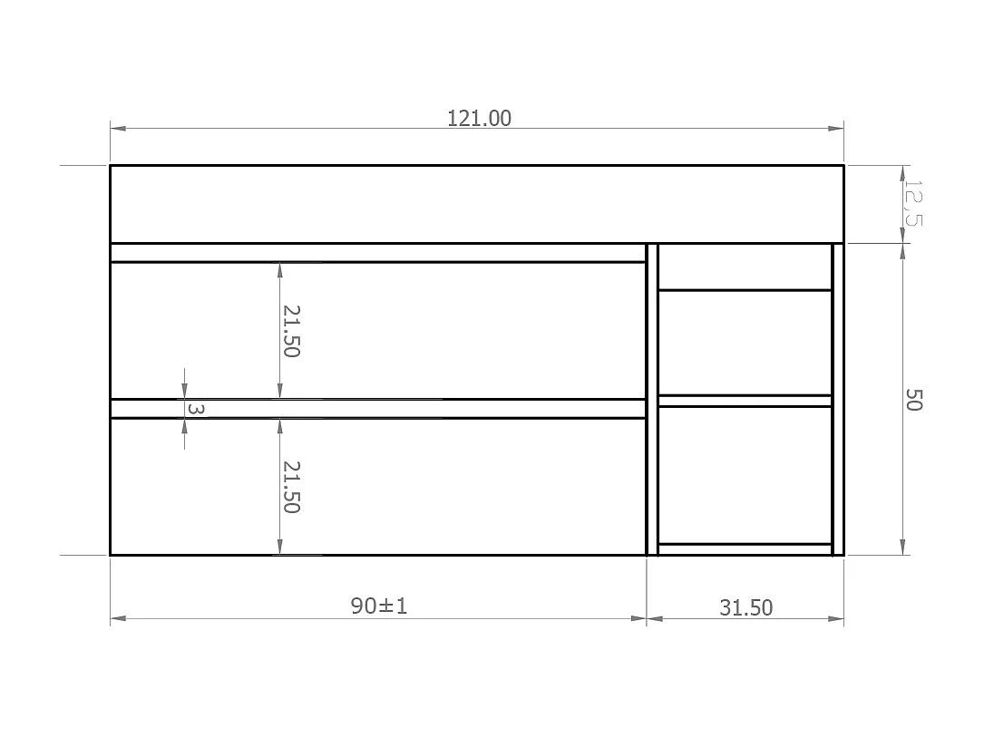 Mobile bagno sospeso 120 cm  in Cemento scuro con lavabo d'appoggio con vasca a Sinistra, specchio e faretto a led I Made in Italy-bagnohome
