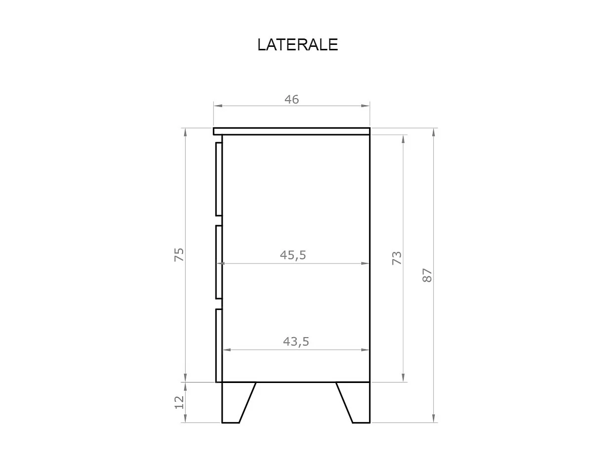 Mobile bagno a terra 90 cm in legno color rovere americano con lavabo,specchio e led I Made in Italy