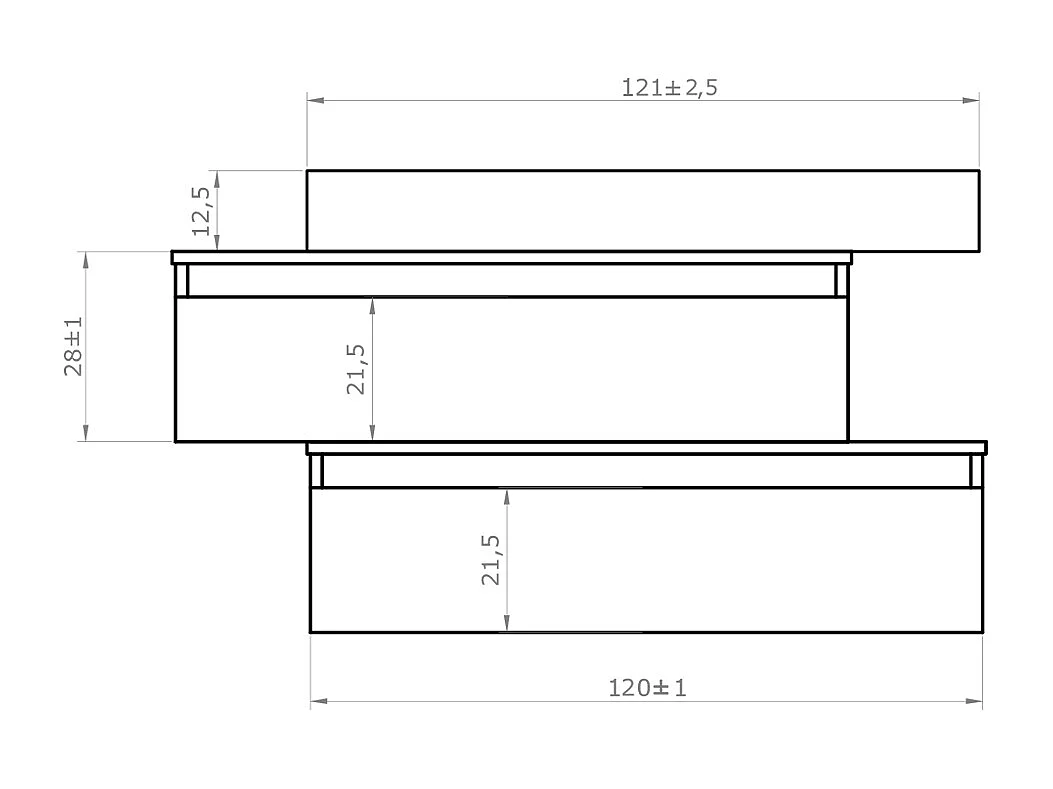 Mobile bagno sospeso sfalsato 120 cm in legno color Cemento Scuro con 2 cassettoni, con top lavabo specchio e faretto a led I Made in Italy-bagnhome