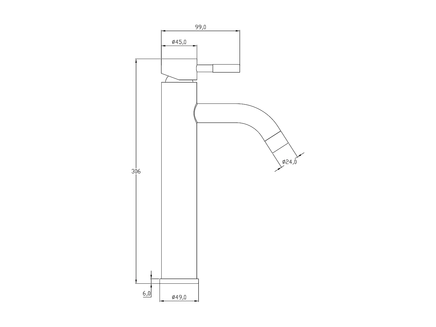 Meuble de salle de bain texturé suspendu avec vasque à poser ronde en solid surface et robinet - Naturel clair - L75 cm - MERKAN