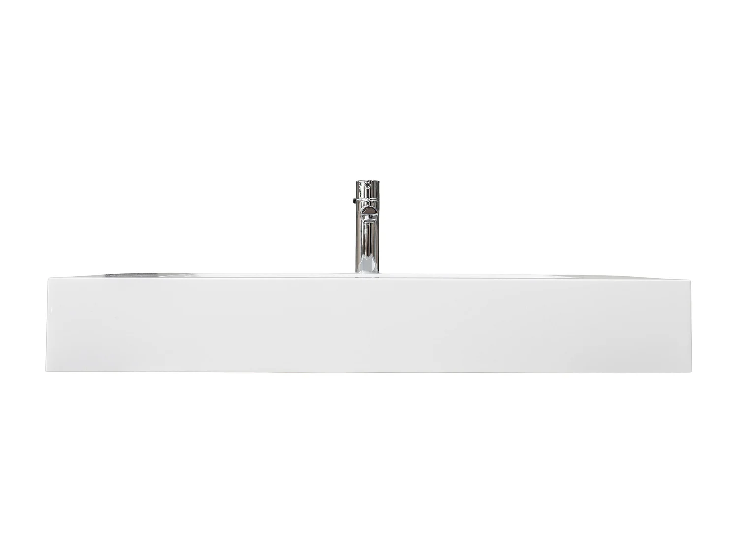 Lavabo sospeso 120 in resina bianco lucido