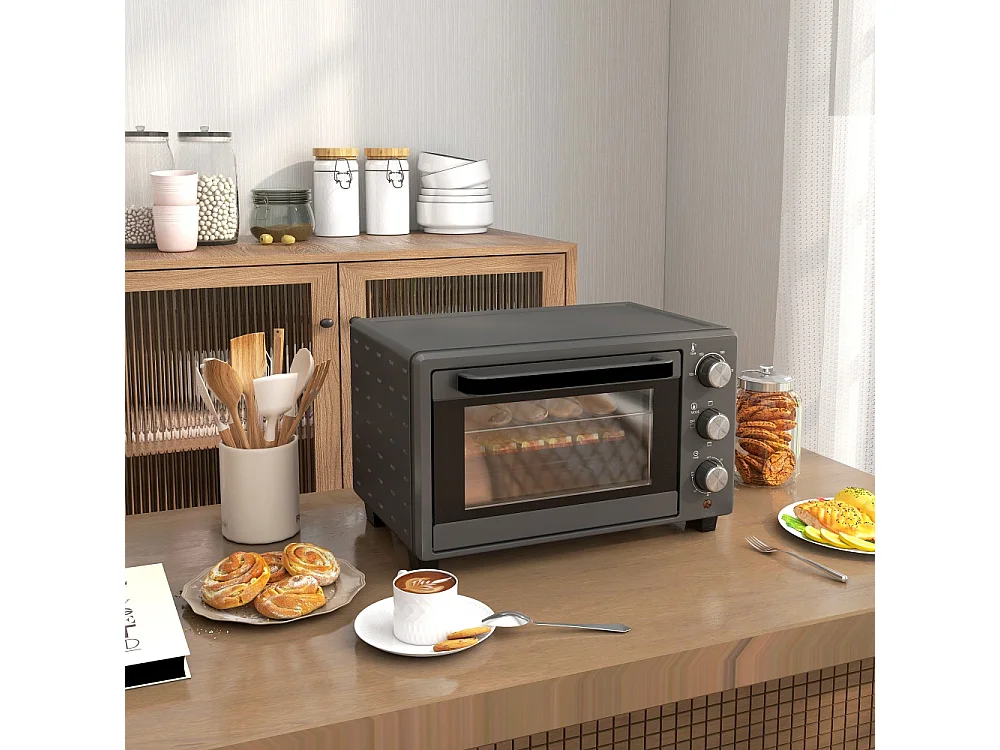 Mini four capacité de 21 litres avec une grille et une plaque de cuisson