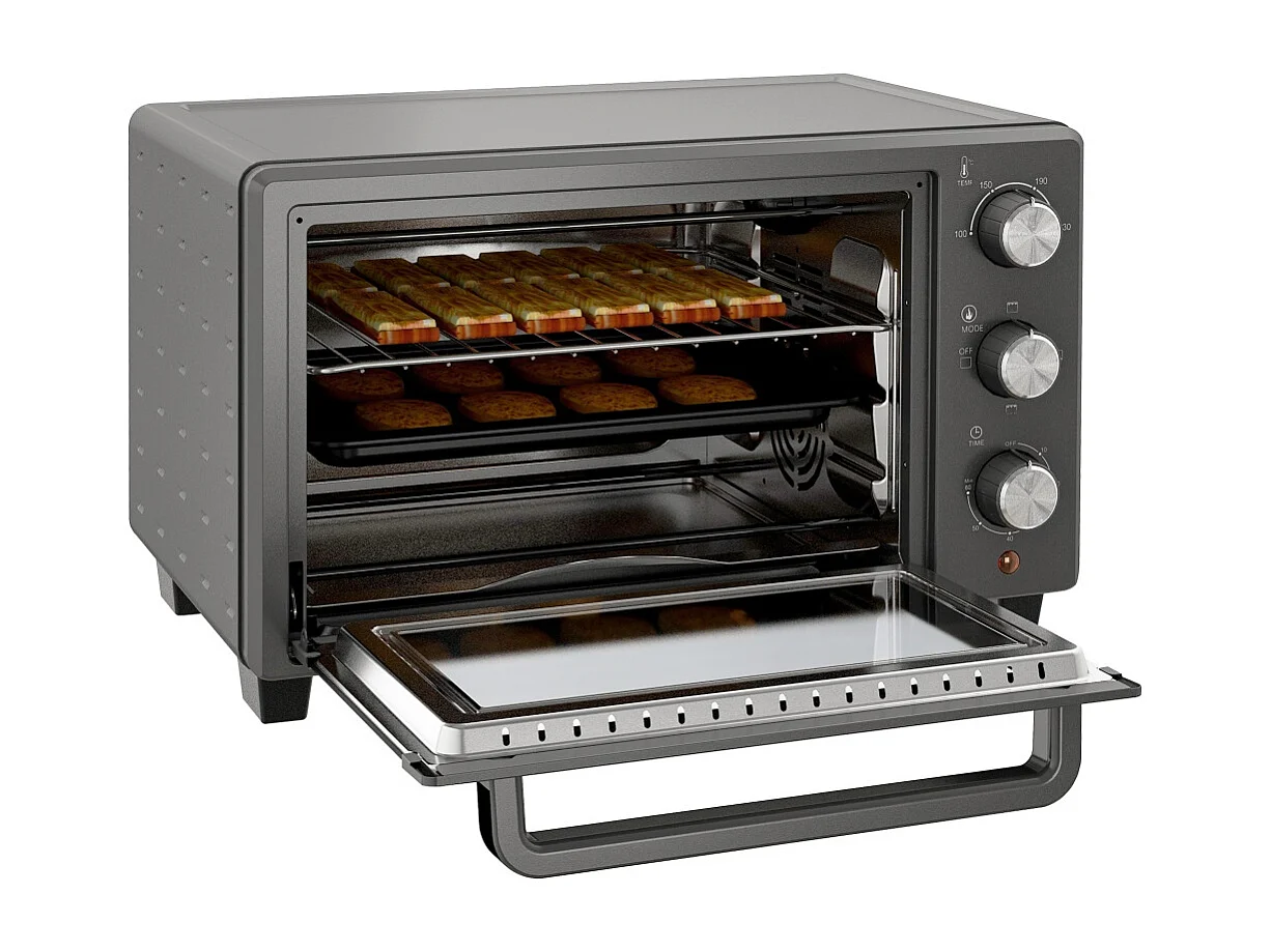 Mini four capacité de 21 litres avec une grille et une plaque de cuisson