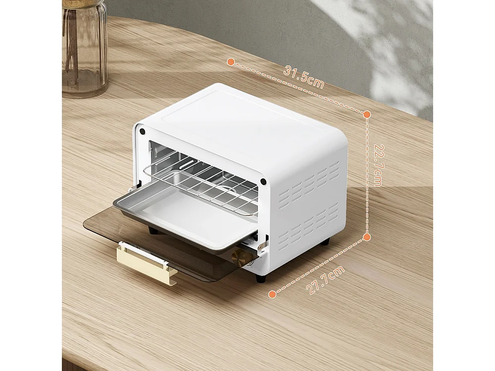 Petit four électrique 12L à 2 hauteurs avec minuterie et température réglable