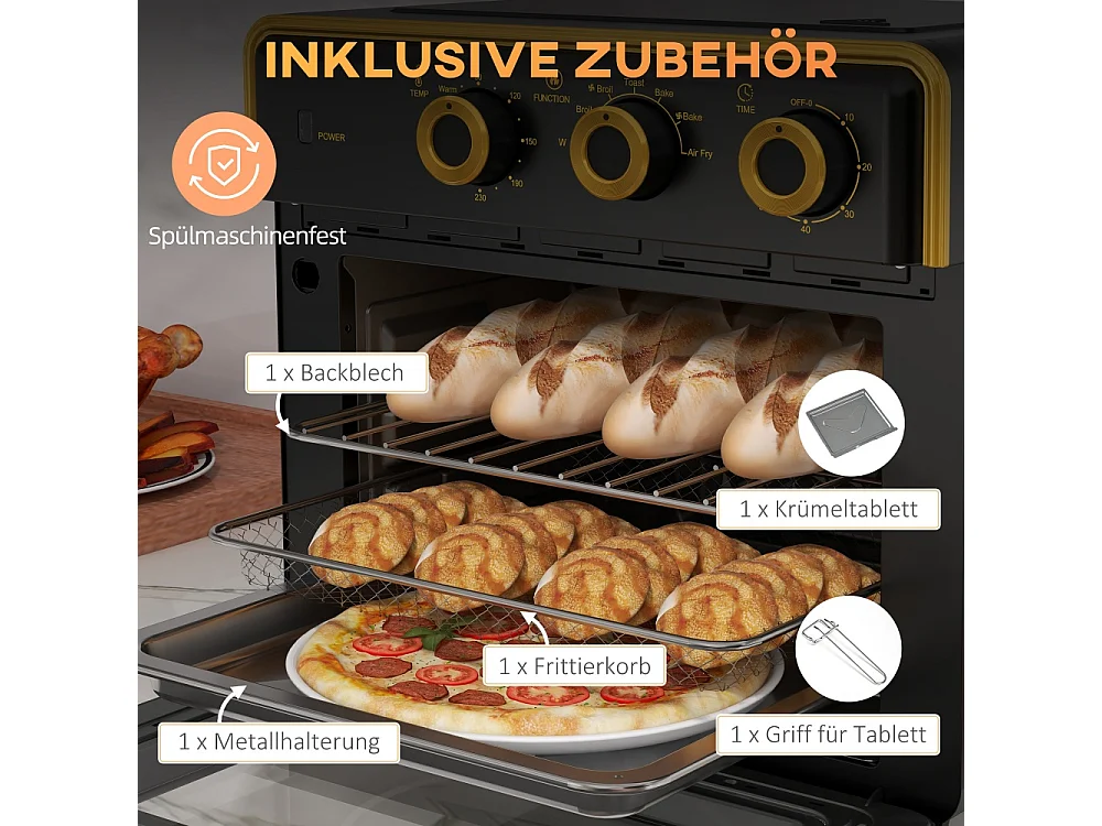 Mini four 20 litres friture sans huile