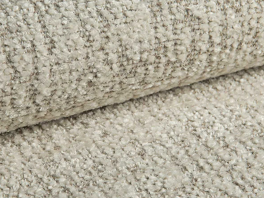 Canapé d'angle ouvert modulable en tissu chiné beige FACIVIL