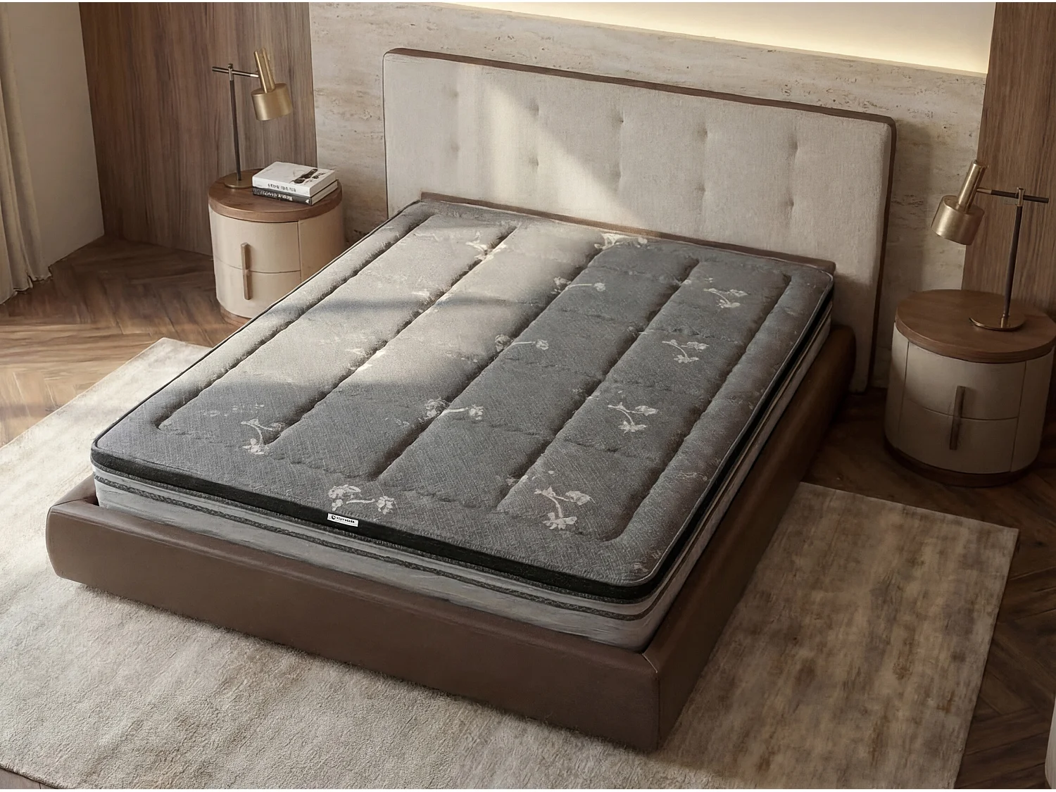 Matelas hybride en latex naturel avec ressorts ensachés indépendants 180x200 7228 ANGEL CERDA