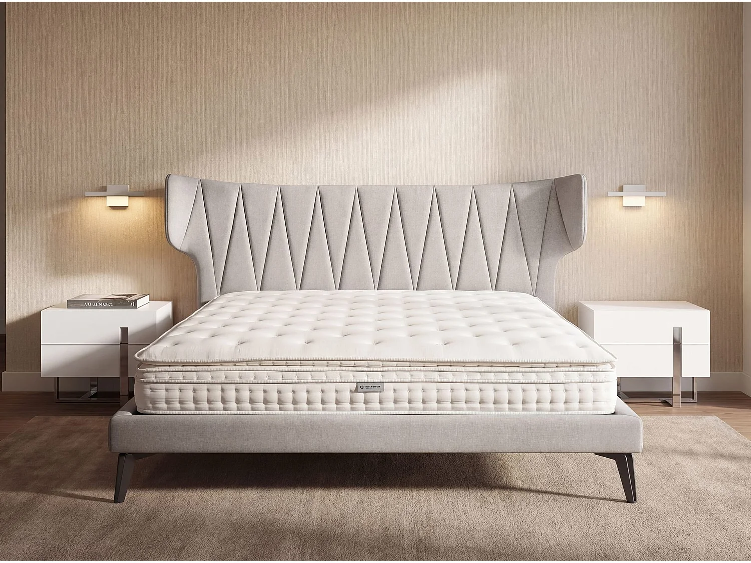 Matelas hybride en latex naturel avec mini ressorts et ressorts ensachés 7 zones 180x200 7232 ANGEL CERDA