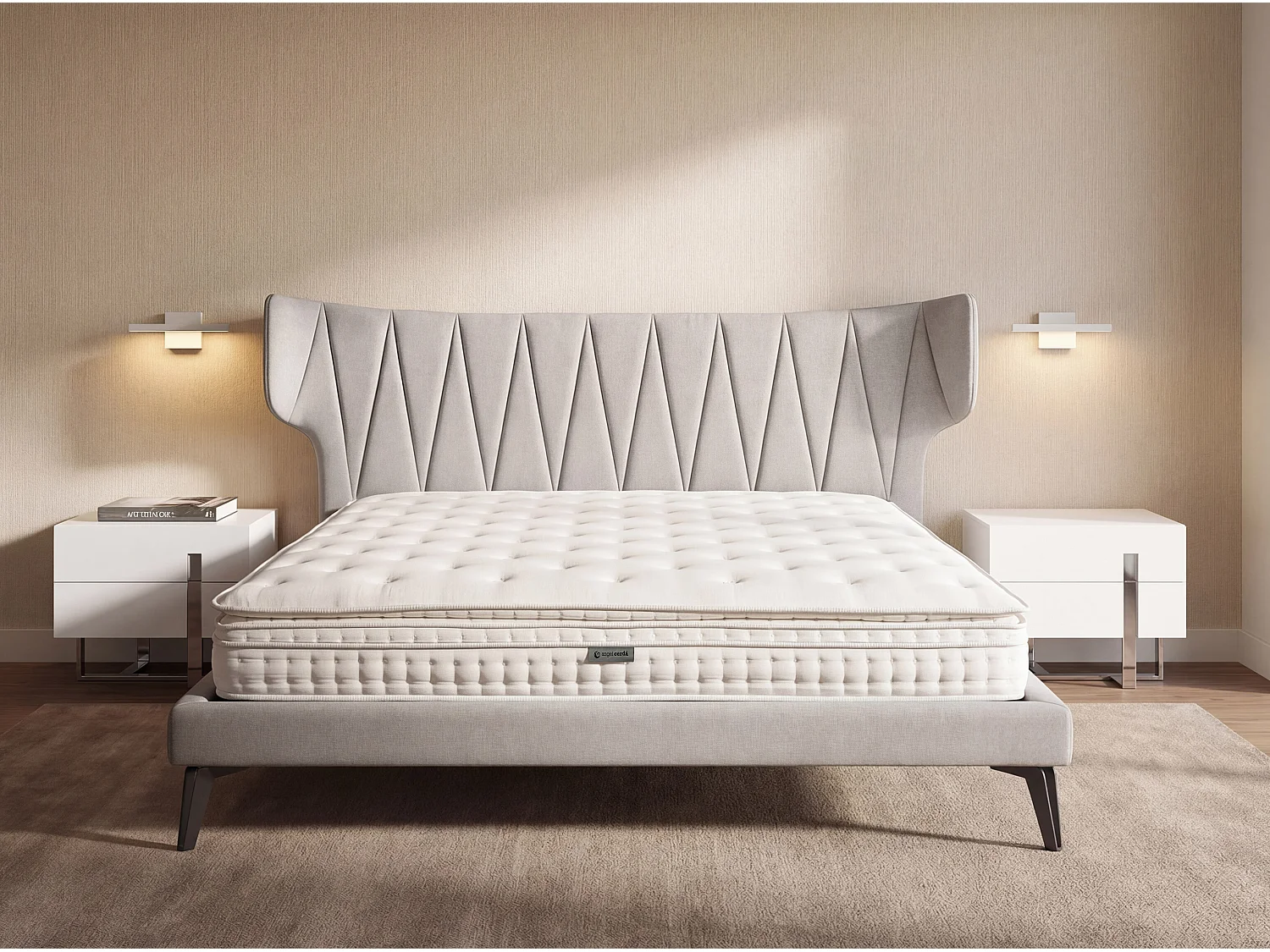Matelas hybride en latex naturel avec mini ressorts et ressorts ensachés 7 zones 180x200 7232 ANGEL CERDA