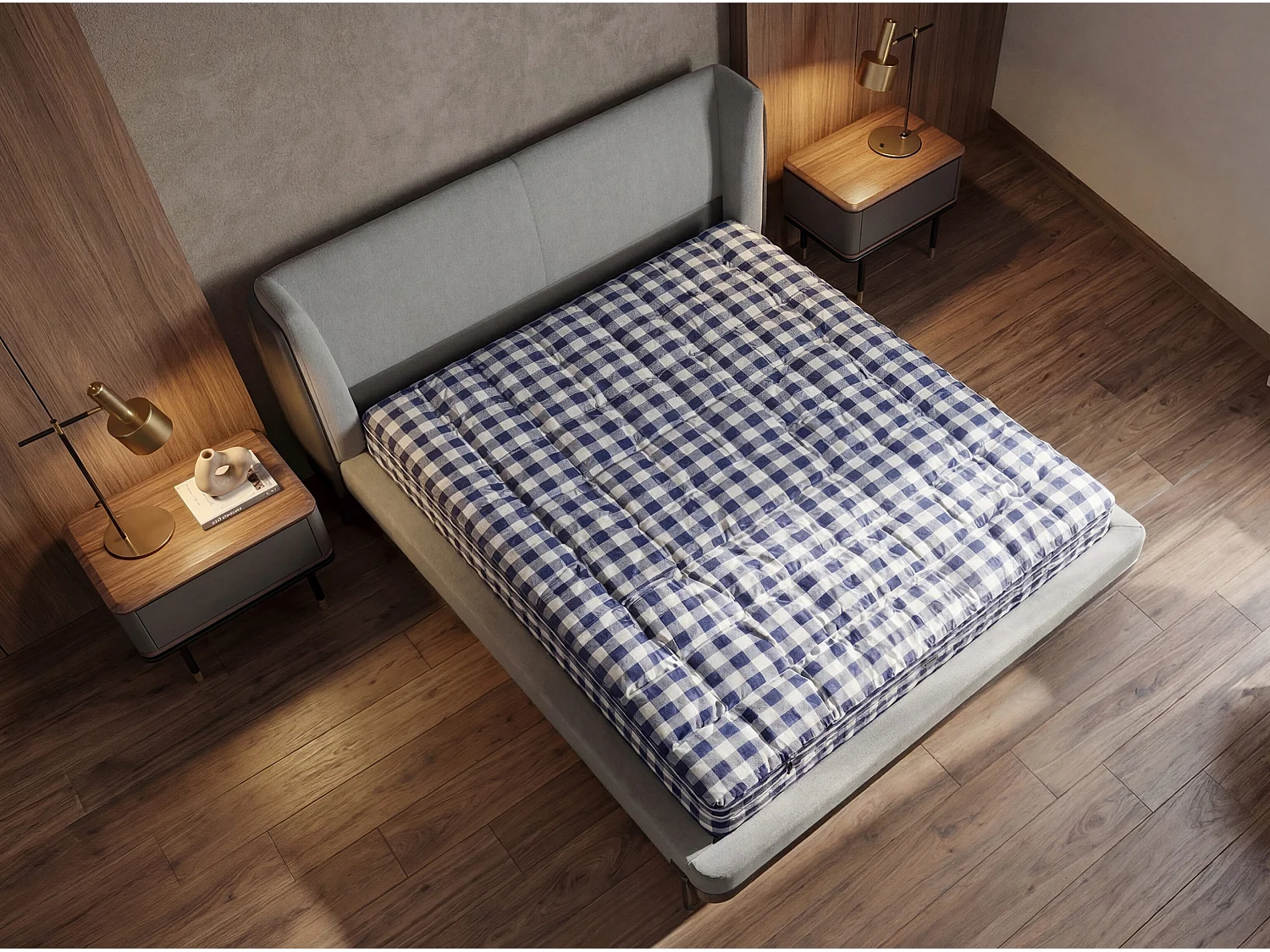 Matelas hybride en latex naturel avec mini ressorts ensachés Cooltex 160x200 7235 ANGEL CERDA