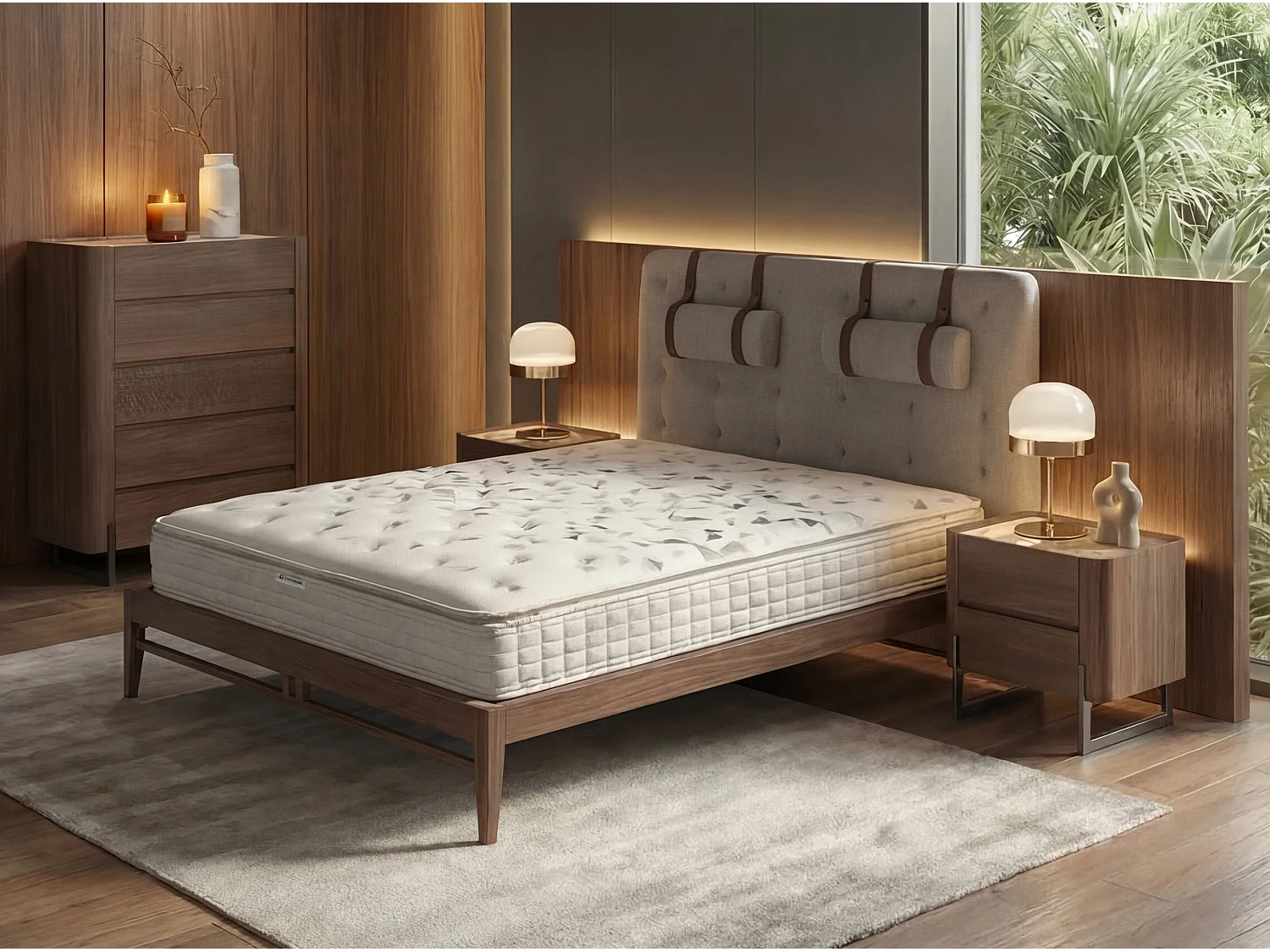Matelas hybride en latex naturel avec ressorts ensachés indépendants 7 zones 180x200 7230 ANGEL CERDA