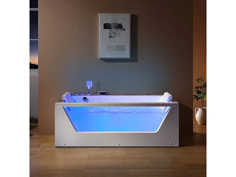 Baignoire balneo AQUAVISTA 180 1 à 2 places ARCHIPEL® 180x90