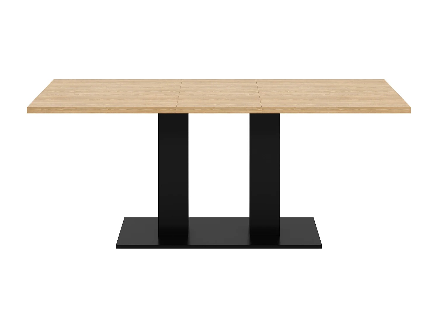 Table à manger rectangulaire extensible 140/180x70x75 cm - 6 à 8 personnes - Plateau épais - MDF - Naturel