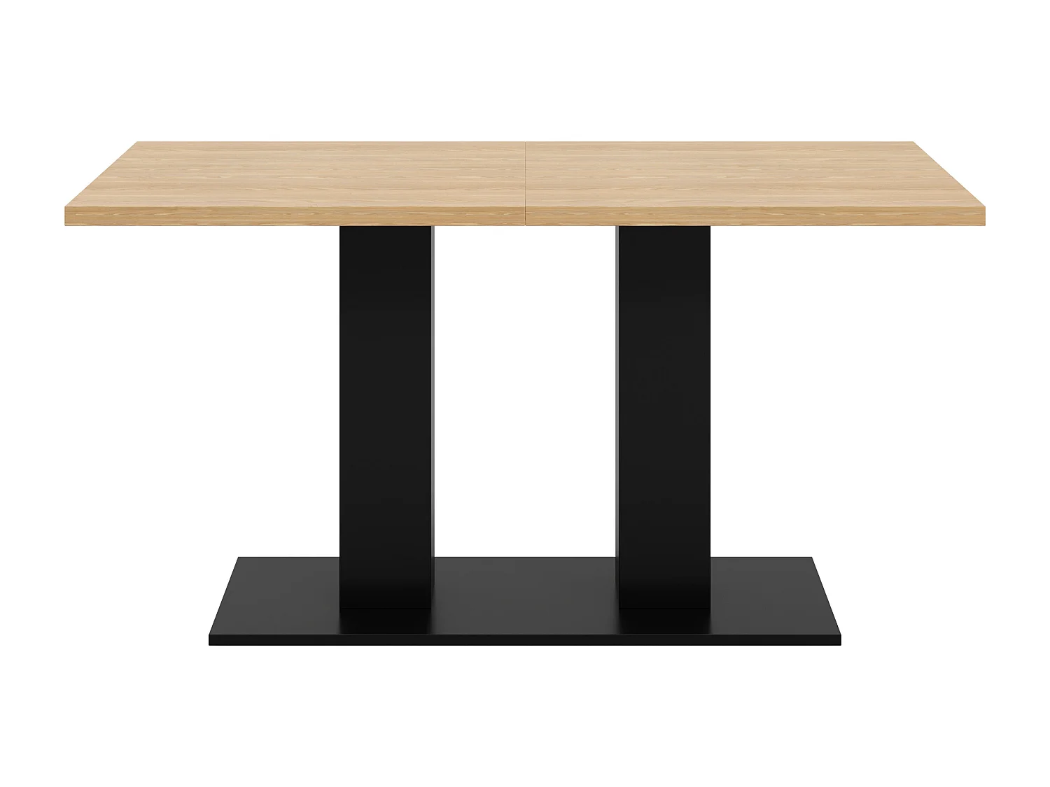 Table à manger rectangulaire extensible 140/180x70x75 cm - 6 à 8 personnes - Plateau épais - MDF - Naturel