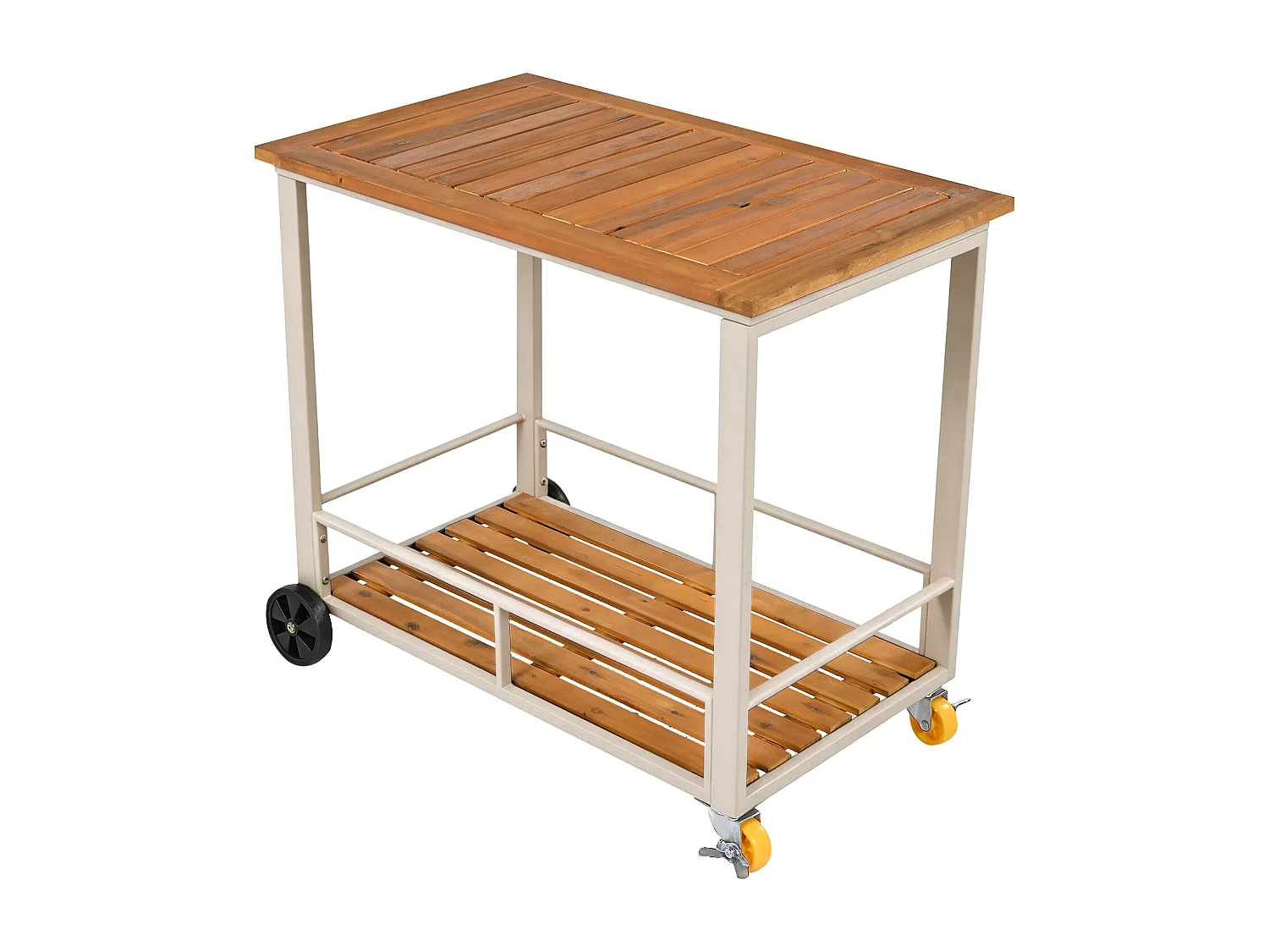 Ensemble de salle à manger de jardin pour 6 personnes - 4 fauteuils - 1 table - 2 tabourets - fer galvanisé - tissu déhoussable et lavable - beige