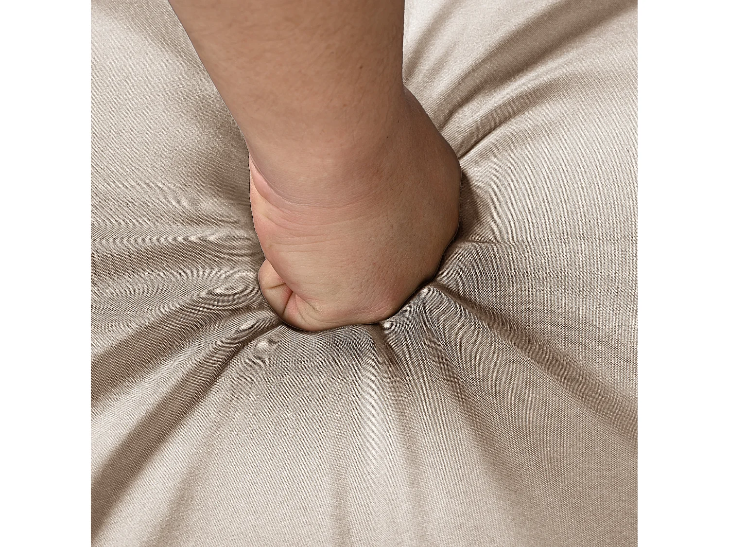 Ensemble de salle à manger de jardin pour 6 personnes - 4 fauteuils - 1 table - 2 tabourets - fer galvanisé - tissu déhoussable et lavable - beige