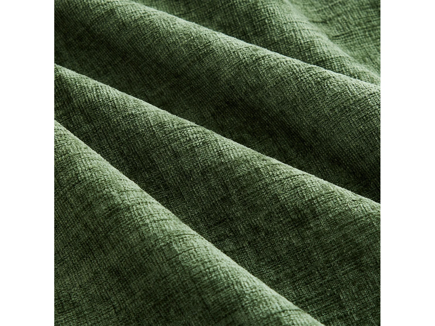 Sofá moderno - 4 lugares - conversível em U e L - con 2 descansos para pés + 6 almofadas - tecido de chenille - verde