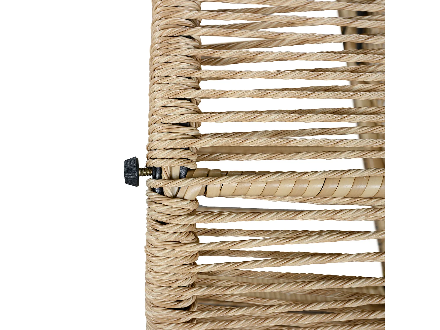 Gartenmöbel-Set aus Rattan 5-teilig - inklusive eines 3-Personen-Sofas - zwei Sessel und einen Glastisch - Natur