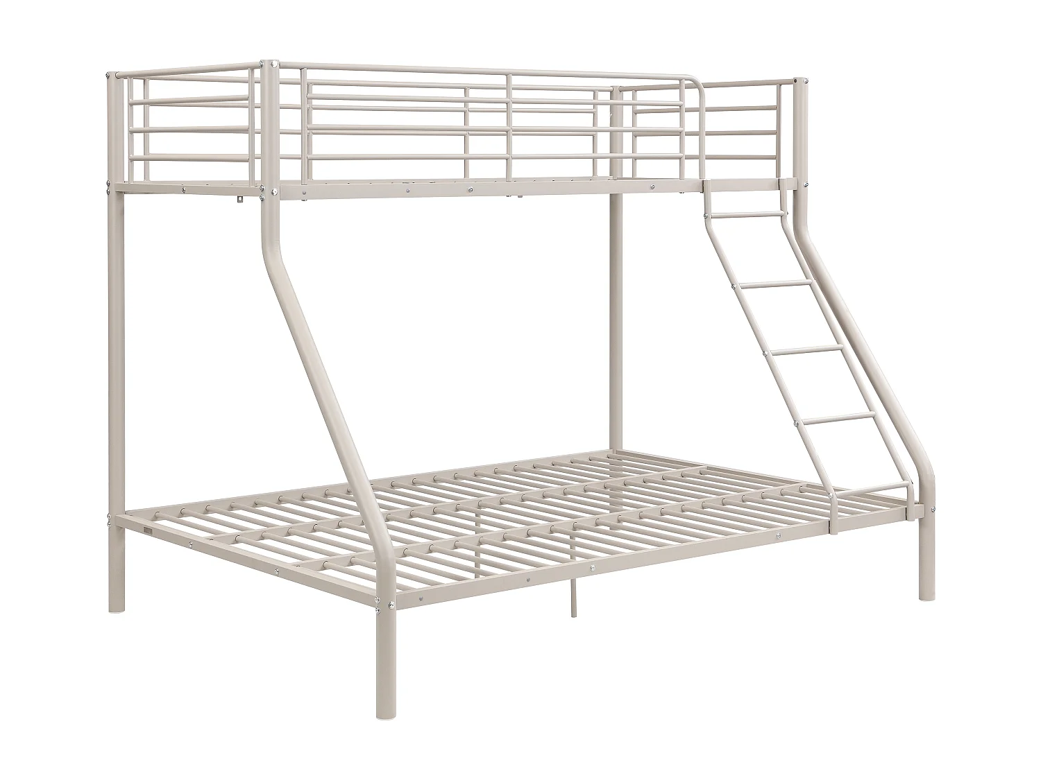 Lits superposés - 90 et 140 x 190 cm - Acier – Beige + matelas - ELEVATIO III