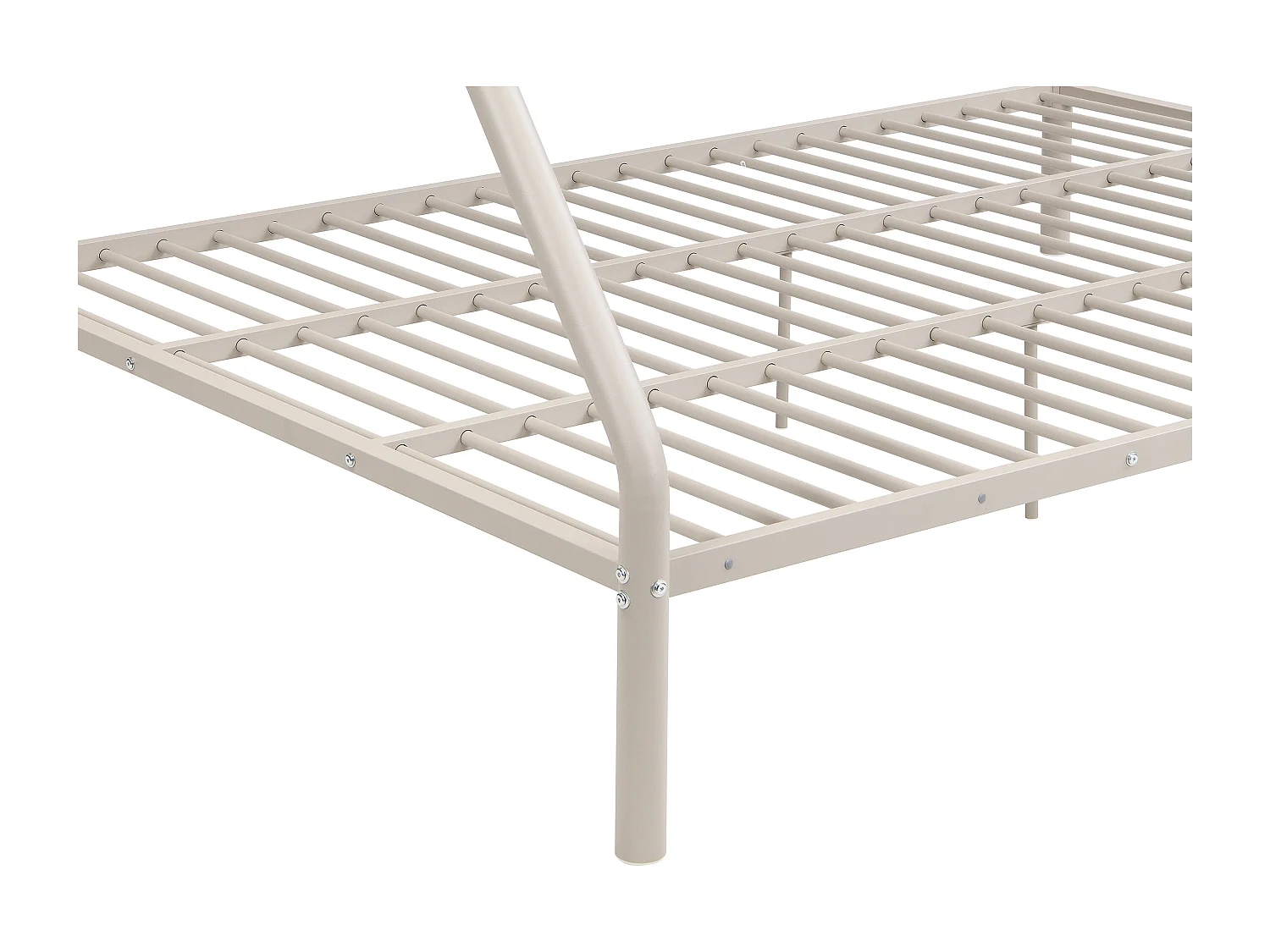 Lits superposés - 90 et 140 x 190 cm - Acier – Beige + matelas - ELEVATIO III