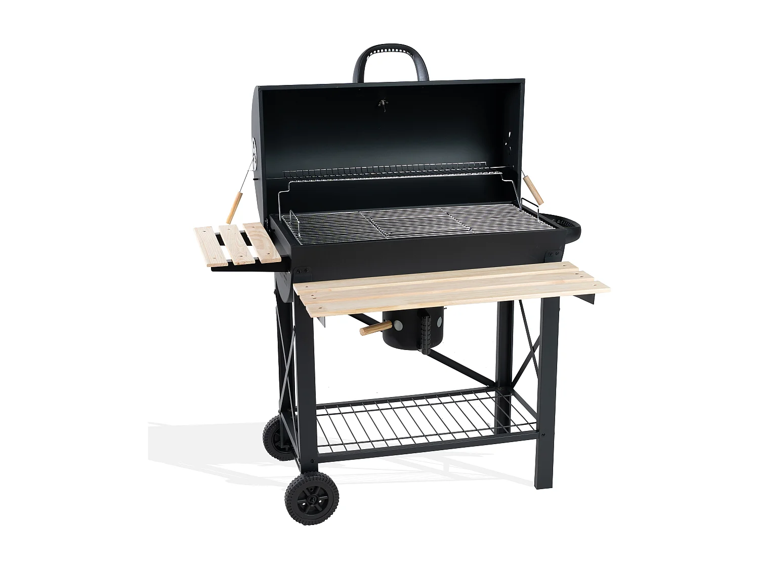 Barbecue Charbon de Bois XXL avec Couvercle | Barbecue à Charbon Américain | Barbecue Extérieur avec grille 71x38 cm