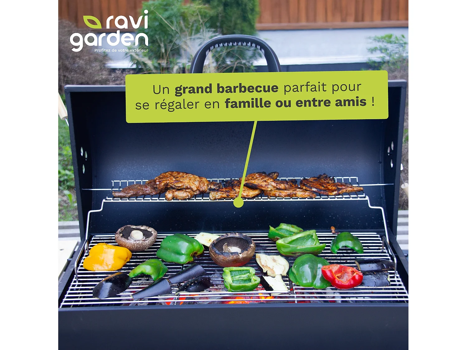 Barbecue Charbon de Bois XXL avec Couvercle | Barbecue à Charbon Américain