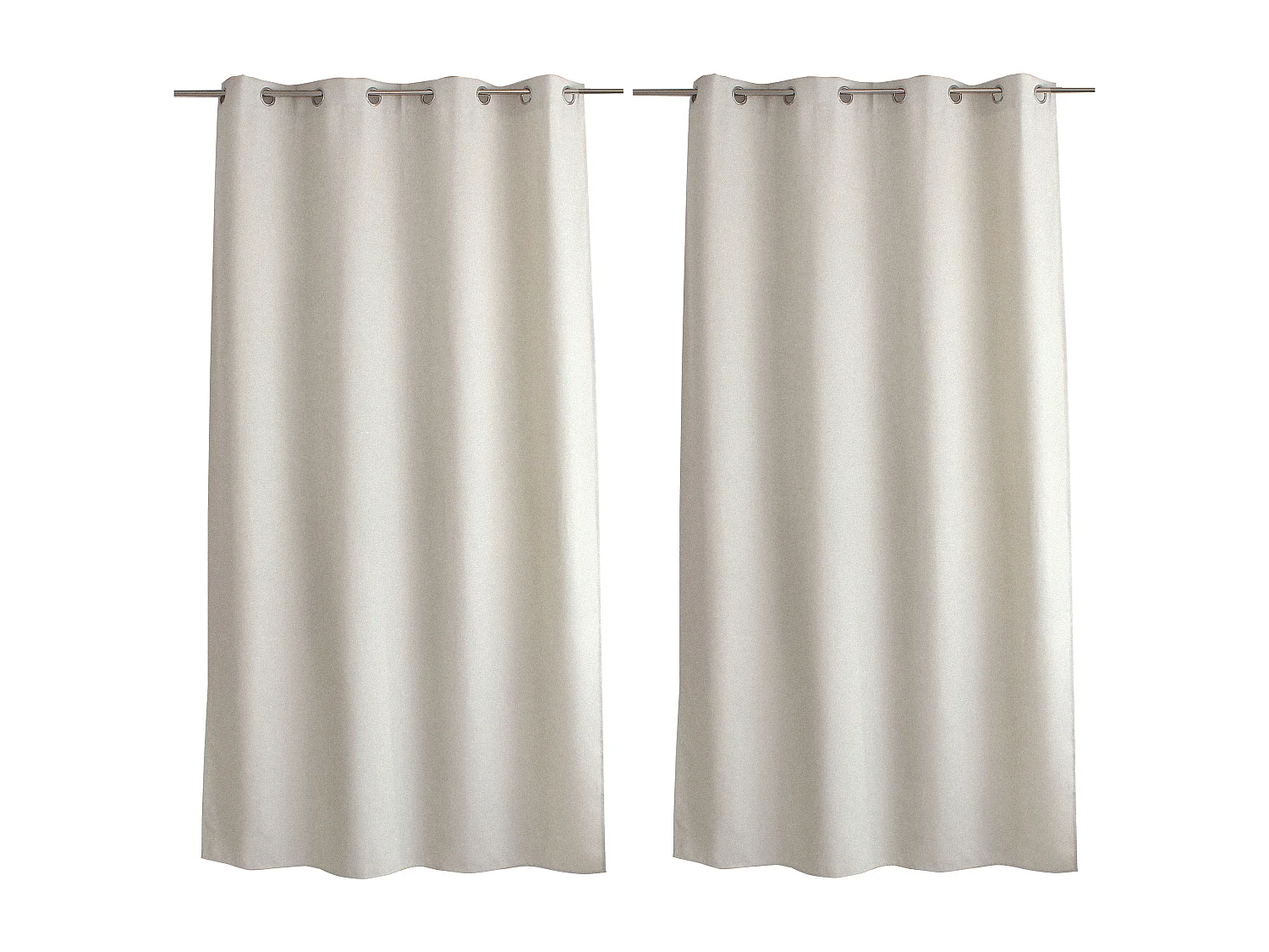 2 oogjesgordijnen, 140x240cm, heide-ecru, ingeslagen chenillefluweel, lagarta-collectie