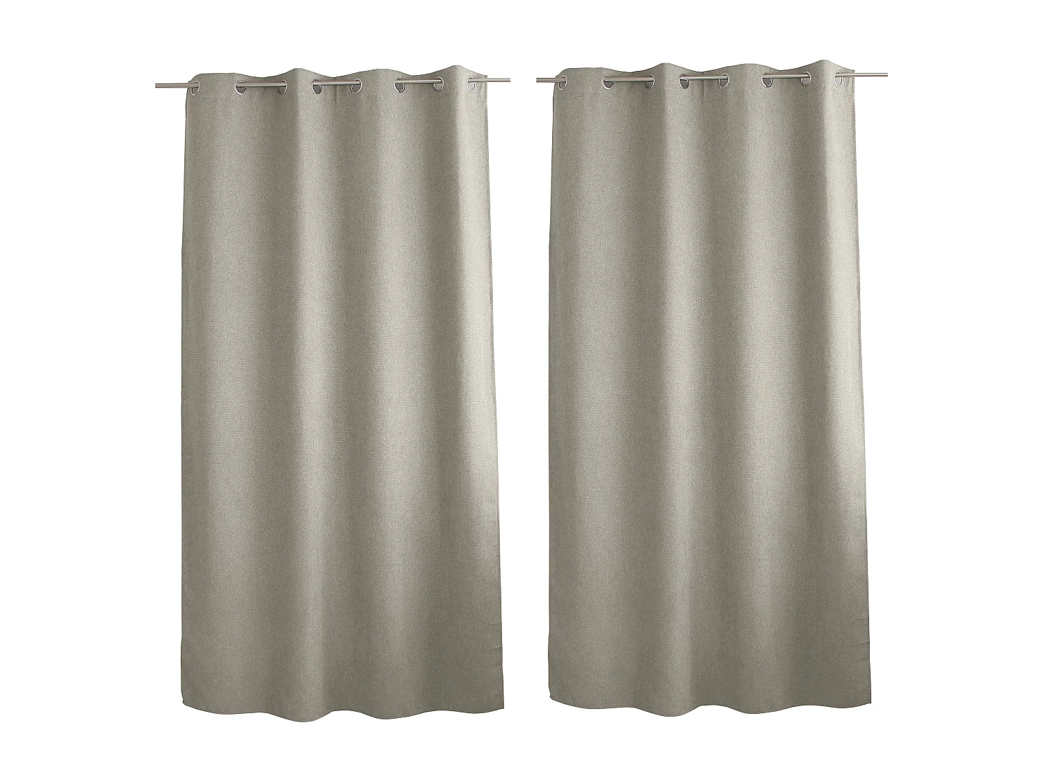 2 oogjesgordijnen, 140x240cm, lichte heide beige, inslagen chenille fluweel, lagarta collectie