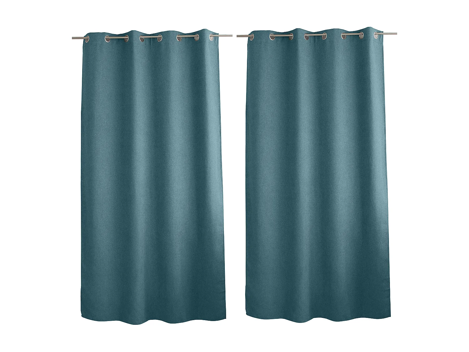 2 oogjesgordijnen, 140x240cm, gevlekte eend blauw, ingetrokken chenille fluweel, lagarta collectie