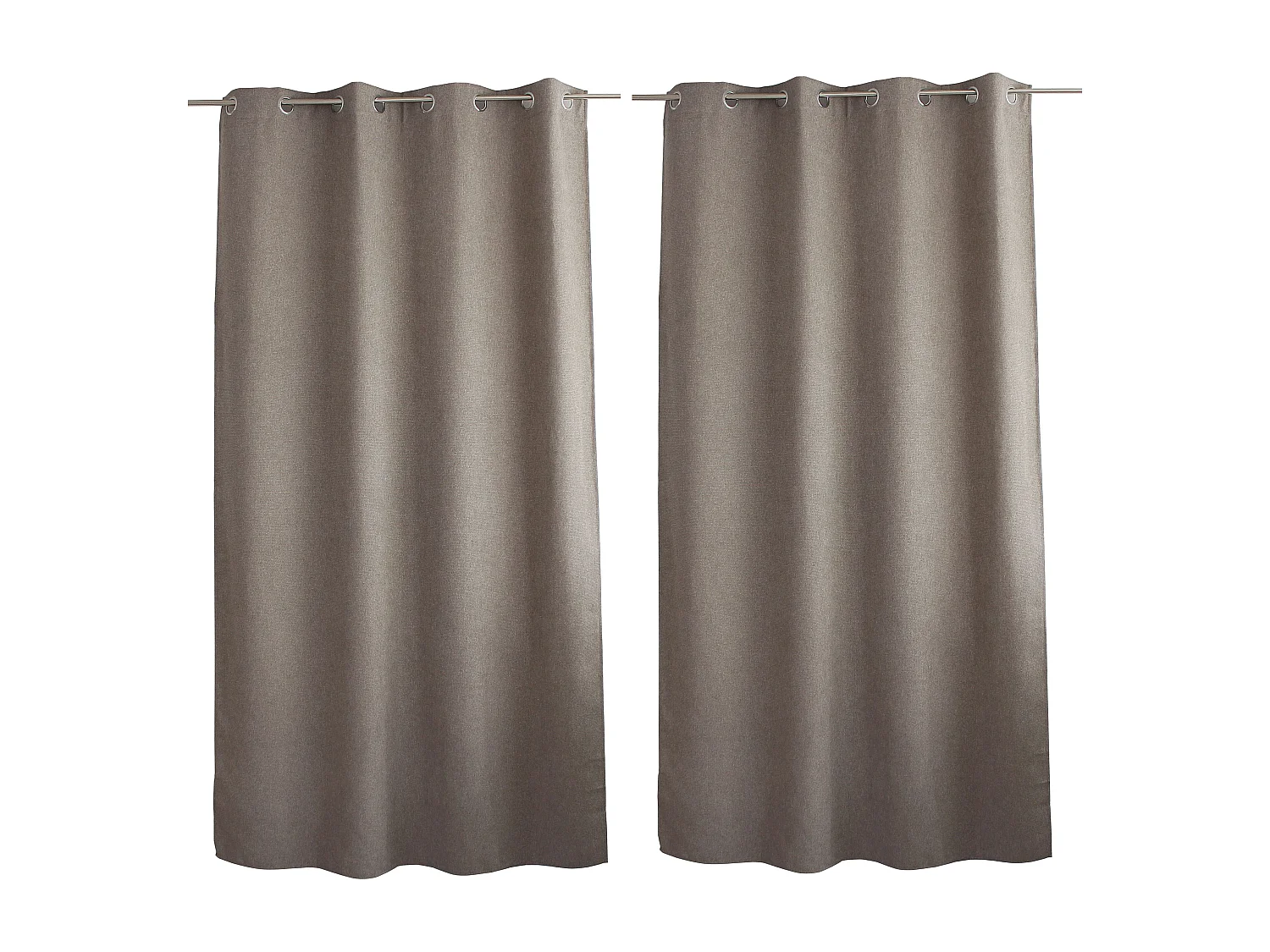 2 oogjesgordijnen, 140x240cm, donker beige gevlekt, ingetrokken chenillefluweel, lagarta collectie