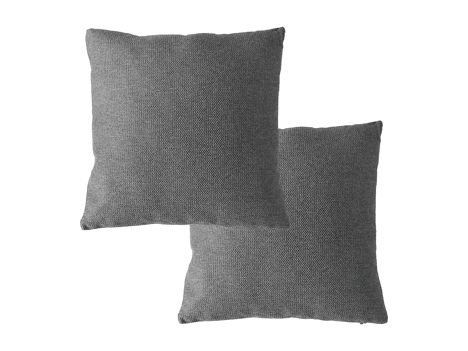 2 vierkante bankkussens, afneembare hoes, donkergrijs gevlekt, geweven chenillefluweel, lagarta collectie