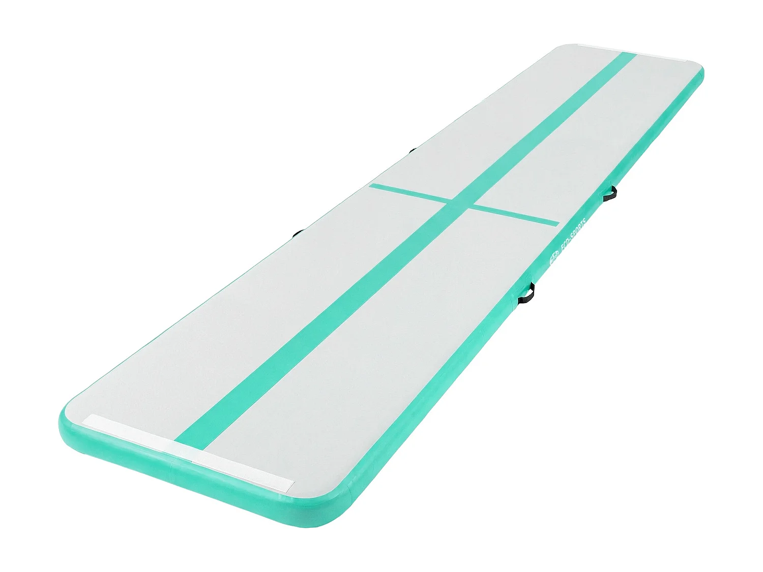 ECD Germany Tappetino ginnastica gonfiabile airtrack 5m verde menta 10 cm materassino tumbling fitness palestra con borsa trasporto e pompa elettrica