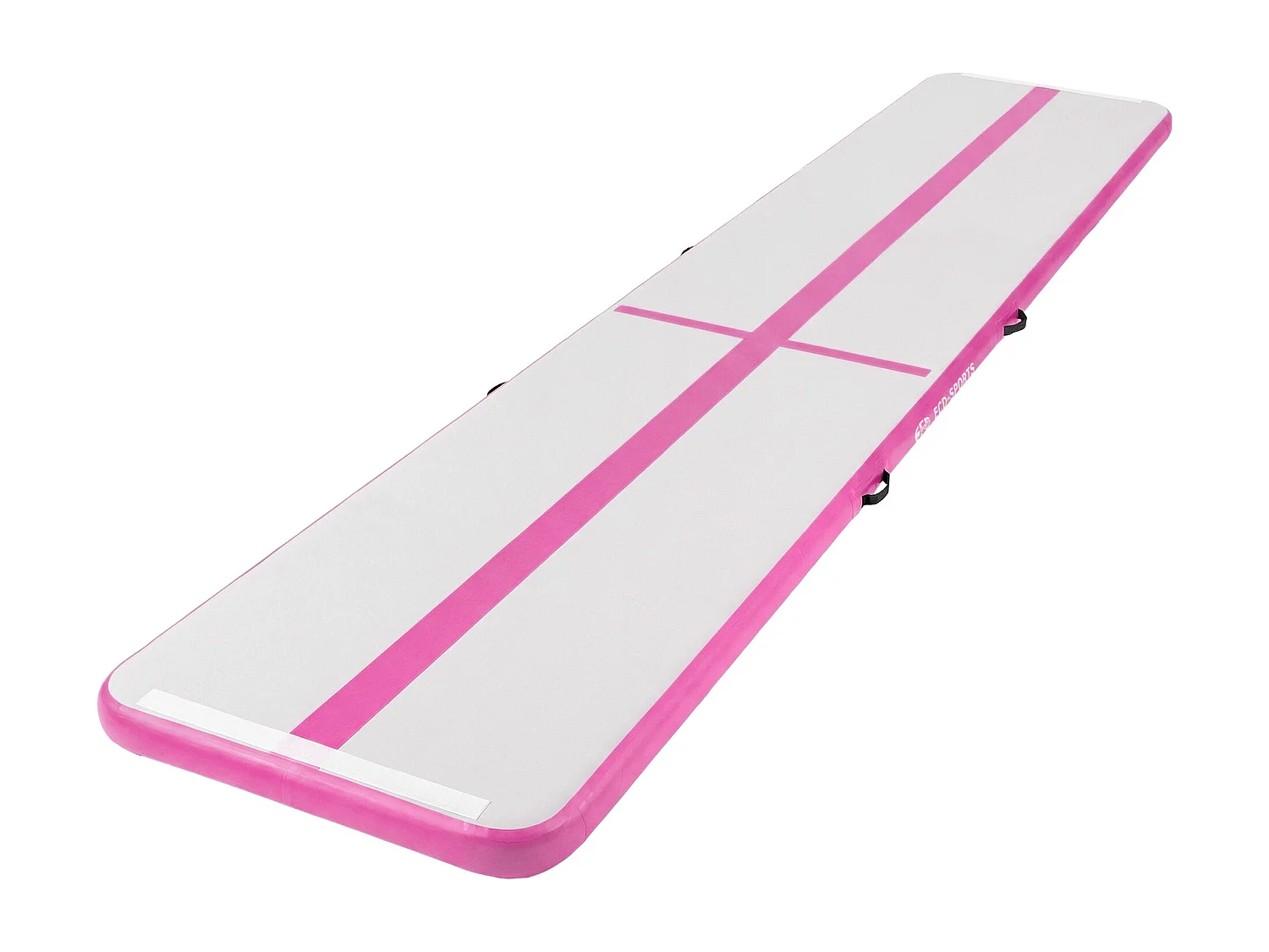 Tapis airtrack 500x100x10cm en rose piste de gymnastique gonflable pour tumbling yoga pilates et fitness avec pompe électrique et sac de transport